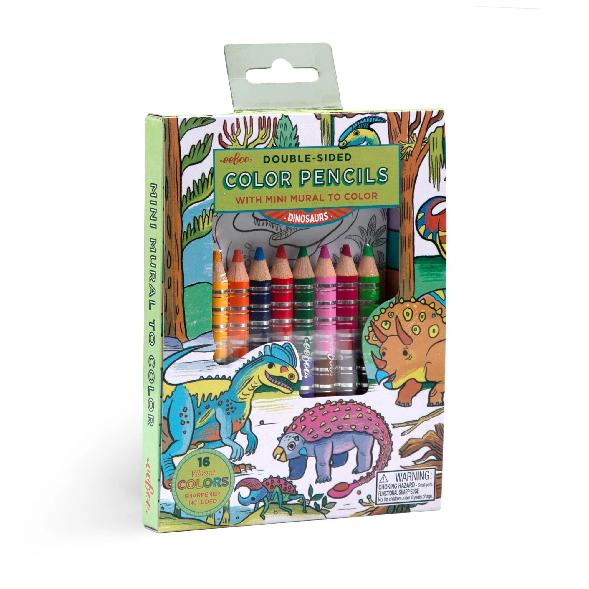 Mini mural de dinosaurios con lápices de colores