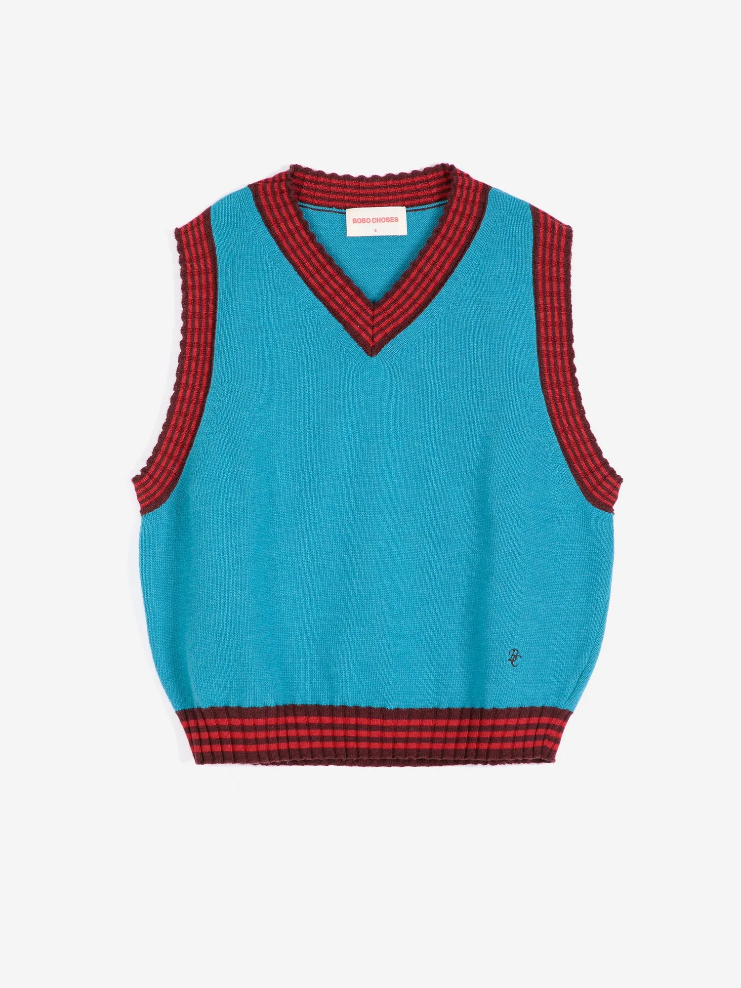 Cosa indossare sotto un gilet a righe in misto lana