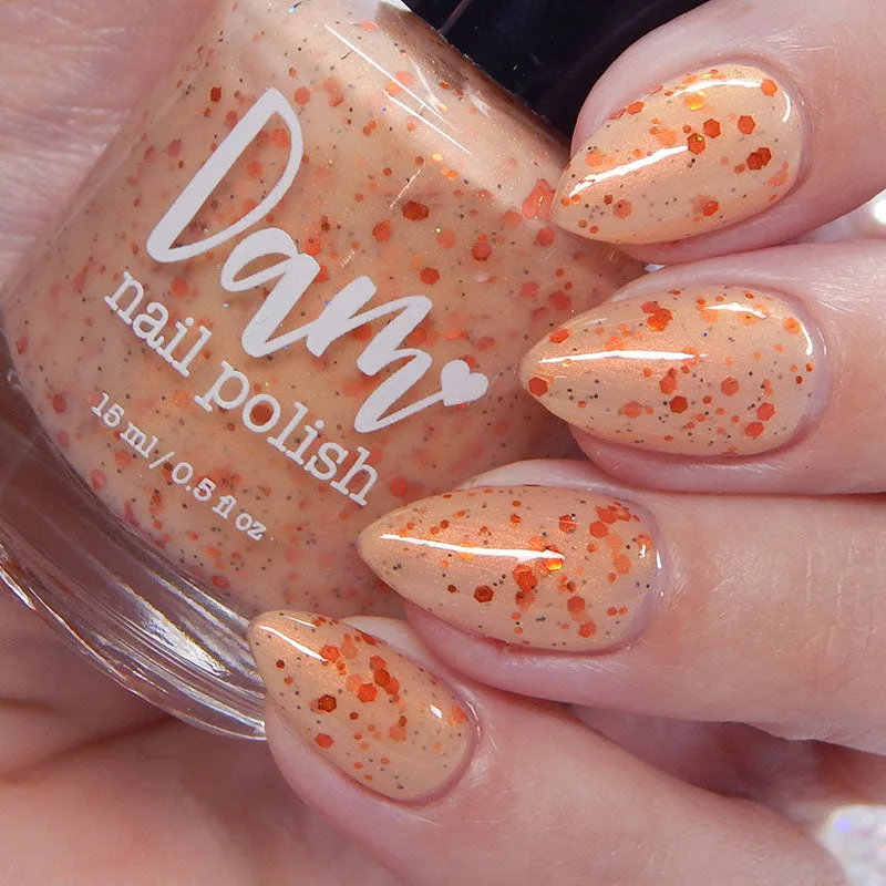 Mango Tango - Light Orange Crelly - Glitter Nail Polish - Shimmer Nail Polish - Sweet Sips Collection