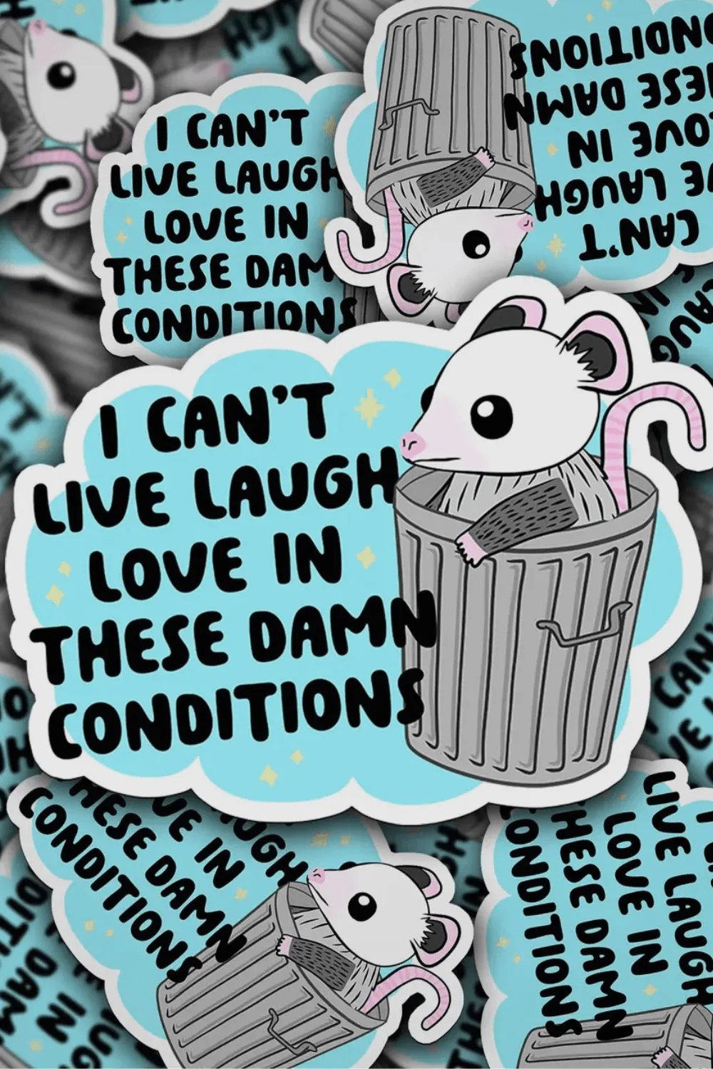 Can’t Live Laugh Love Waterproof Vinyl Sticker