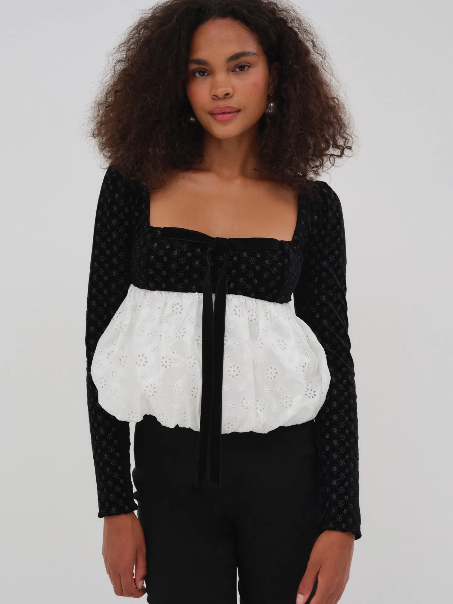 Elisa Bubble Top — White