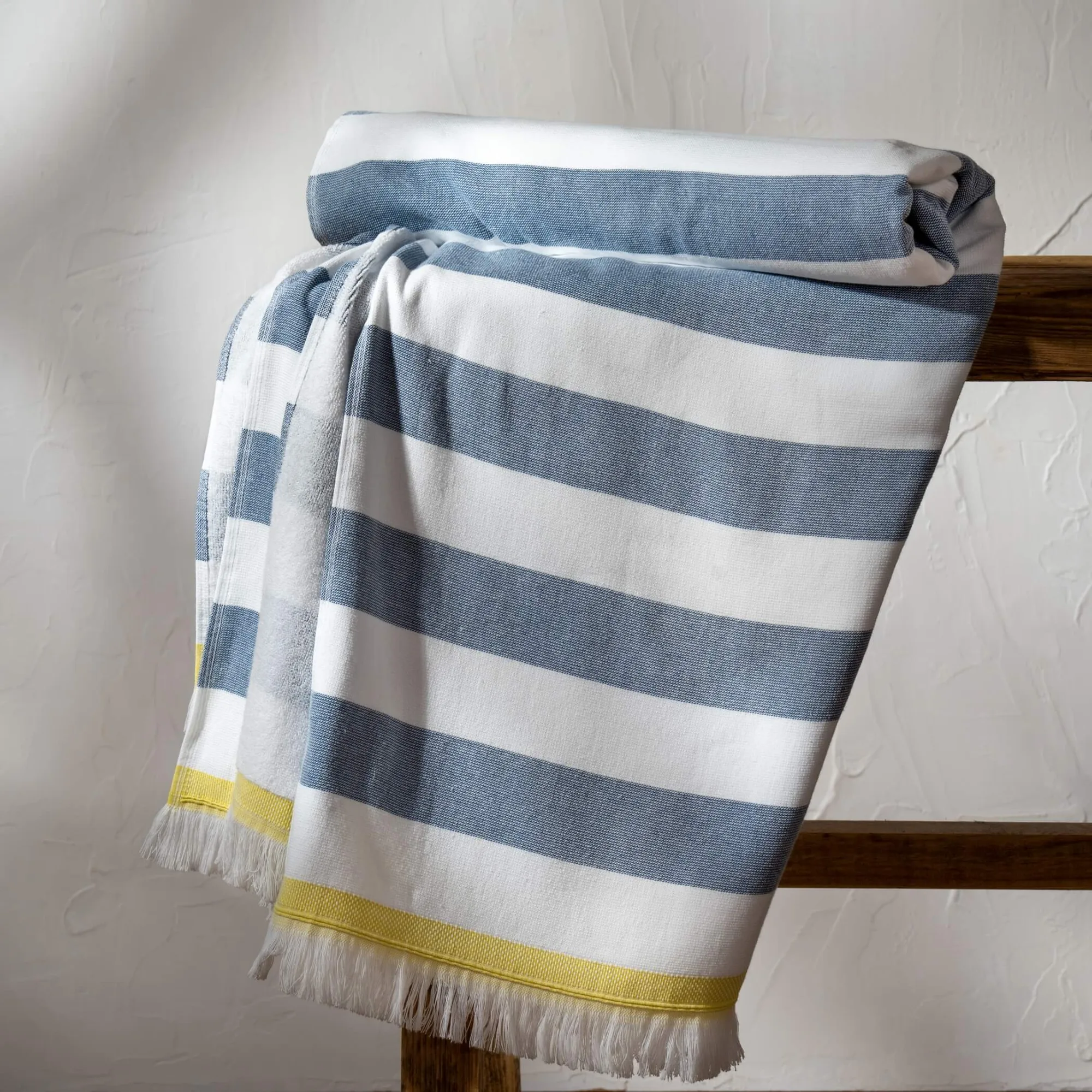 Navy Striped Beach Towels