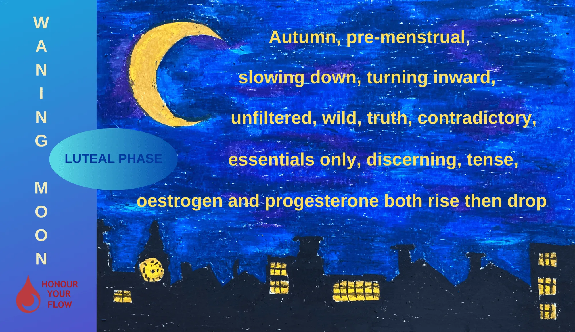 HYF Menstrual Phases Fridge Magnet - Waning Moon