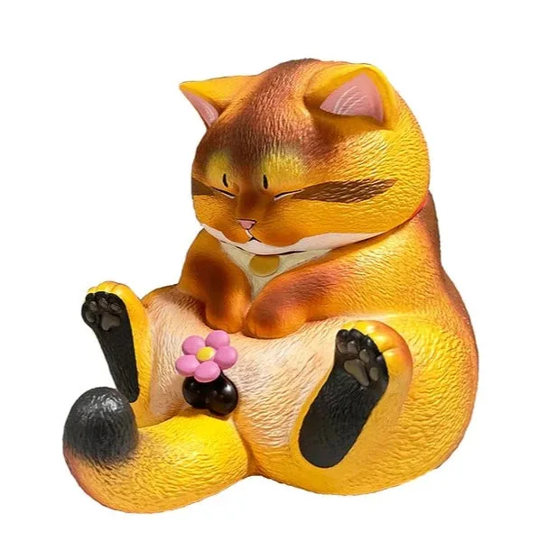 Crotch Staring Cat Vinyl Figure (Orange) by CJoy