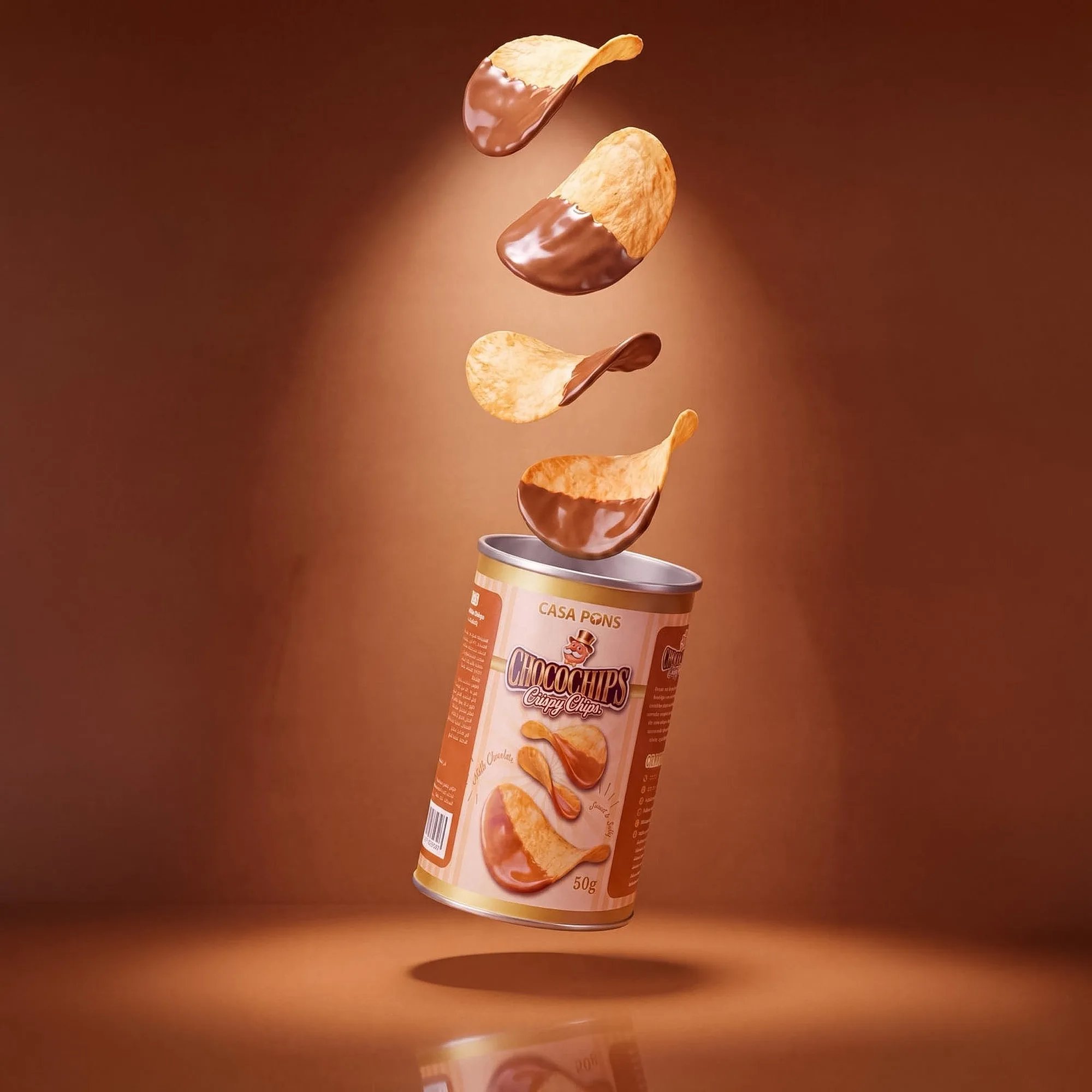 Lattina di Choco Chips ricoperti di caramello al cioccolato: Idee regalo