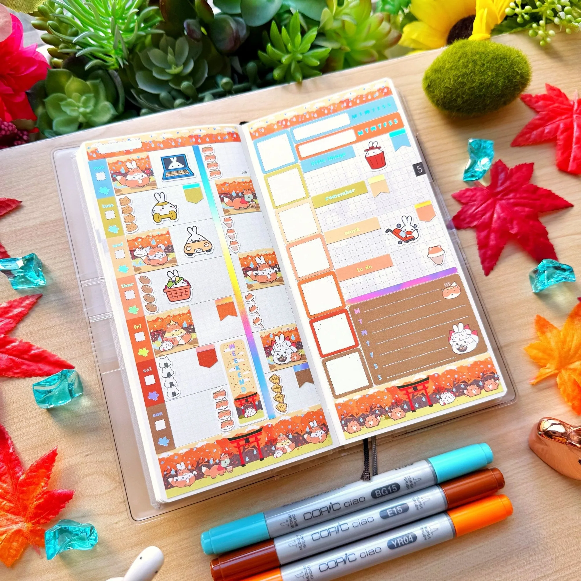 Hobonichi WEEKS - Lil' Fox Festival (Holo Foil Available)