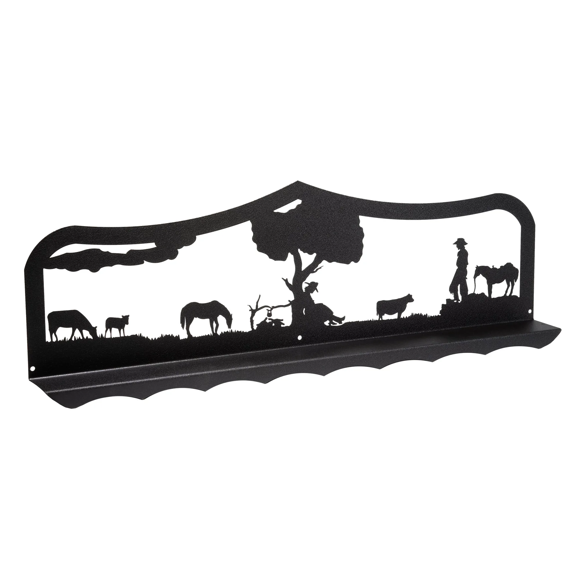 Sleepy Cowboy Wall Shelf vs. Cabin & Woods Shelf