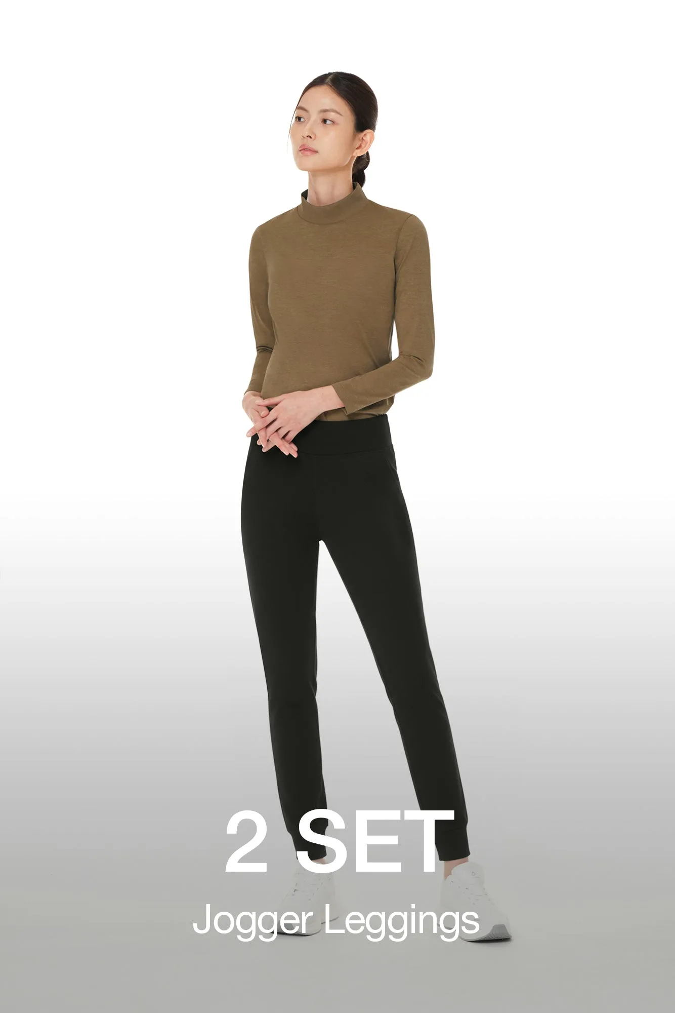 [2 SET] Airmooth Fleece Jogger Leggings