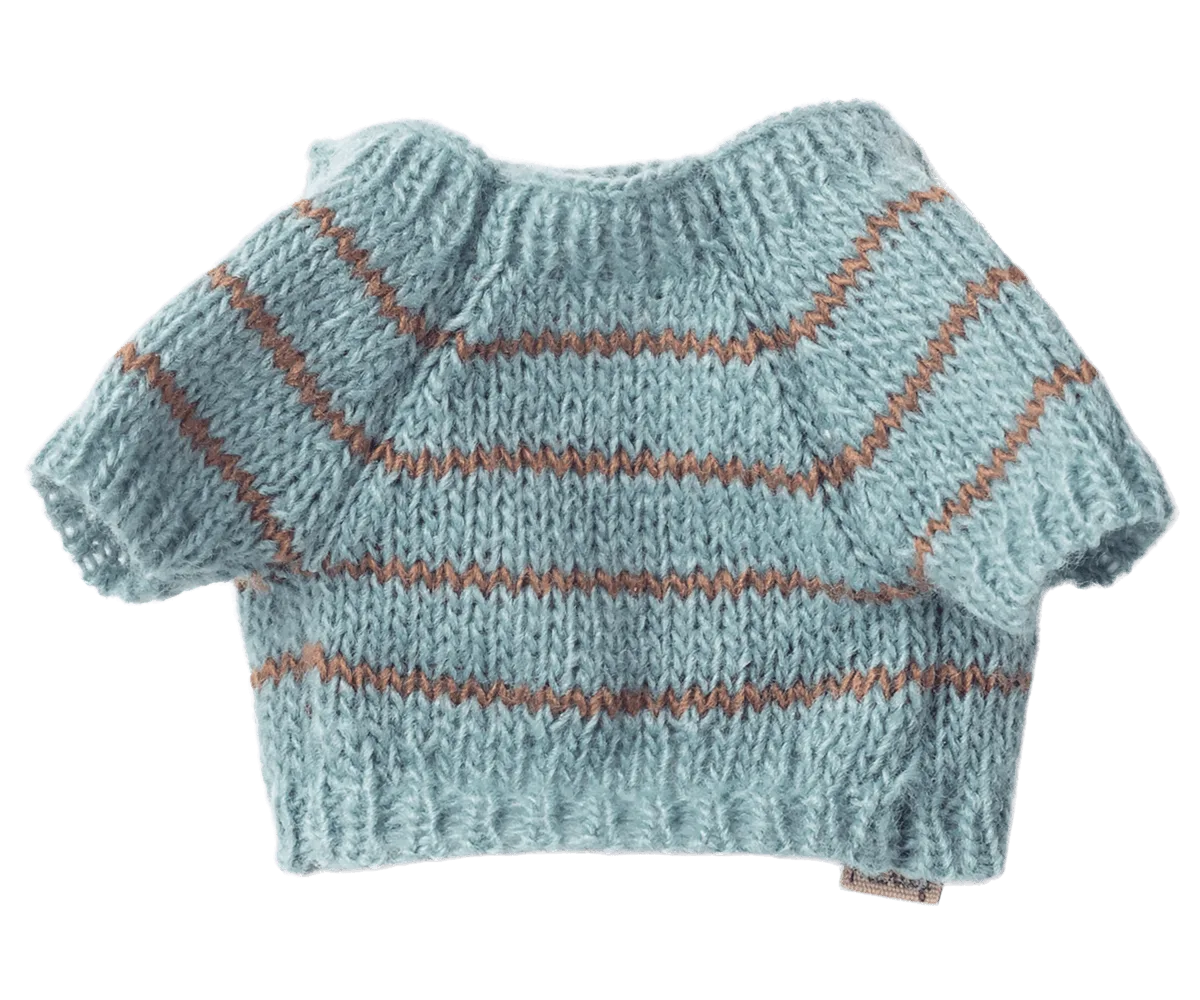 Entretien d'un pull tricoté pour chiot Maileg