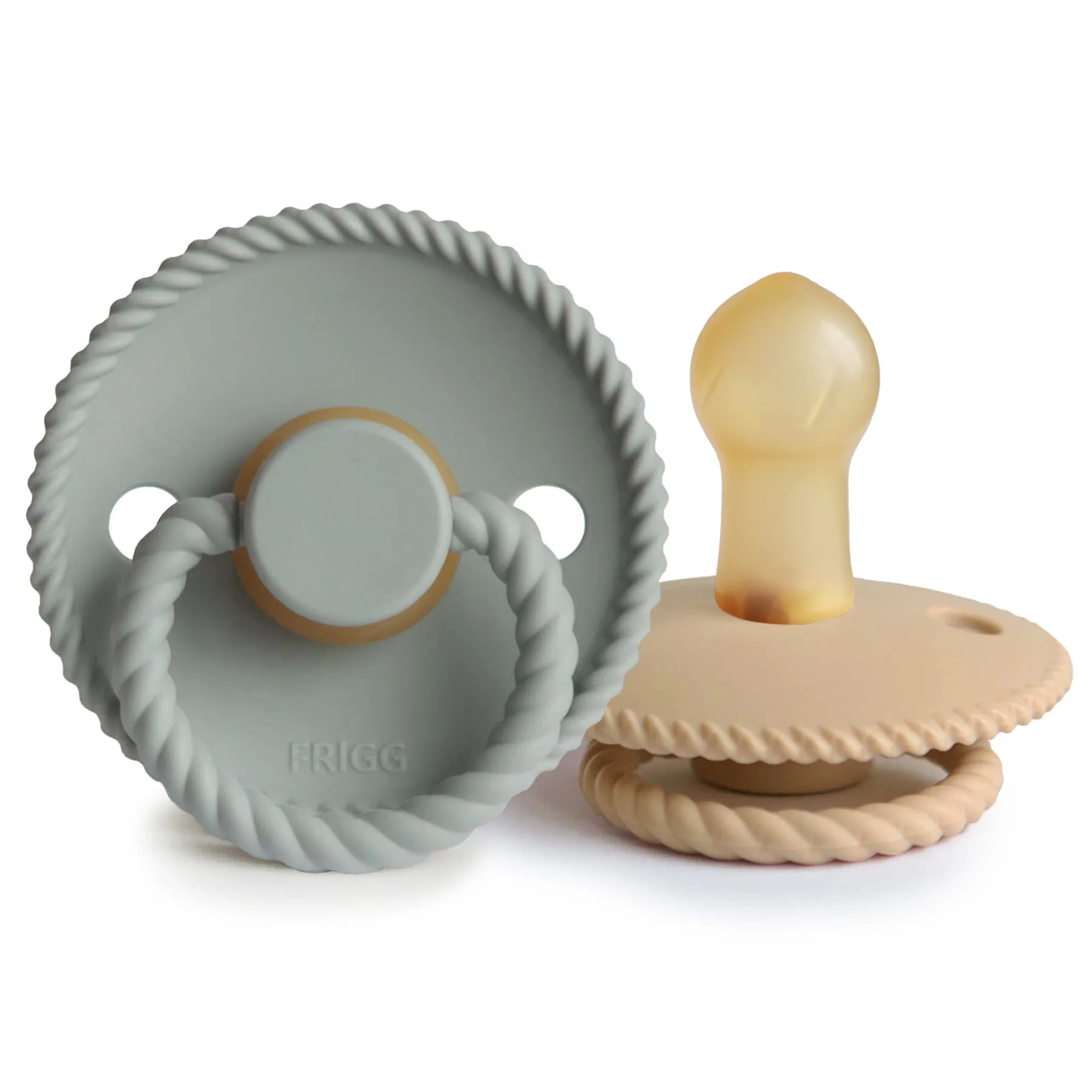 FRIGG Rope Natural Rubber Pacifier 2-Pack