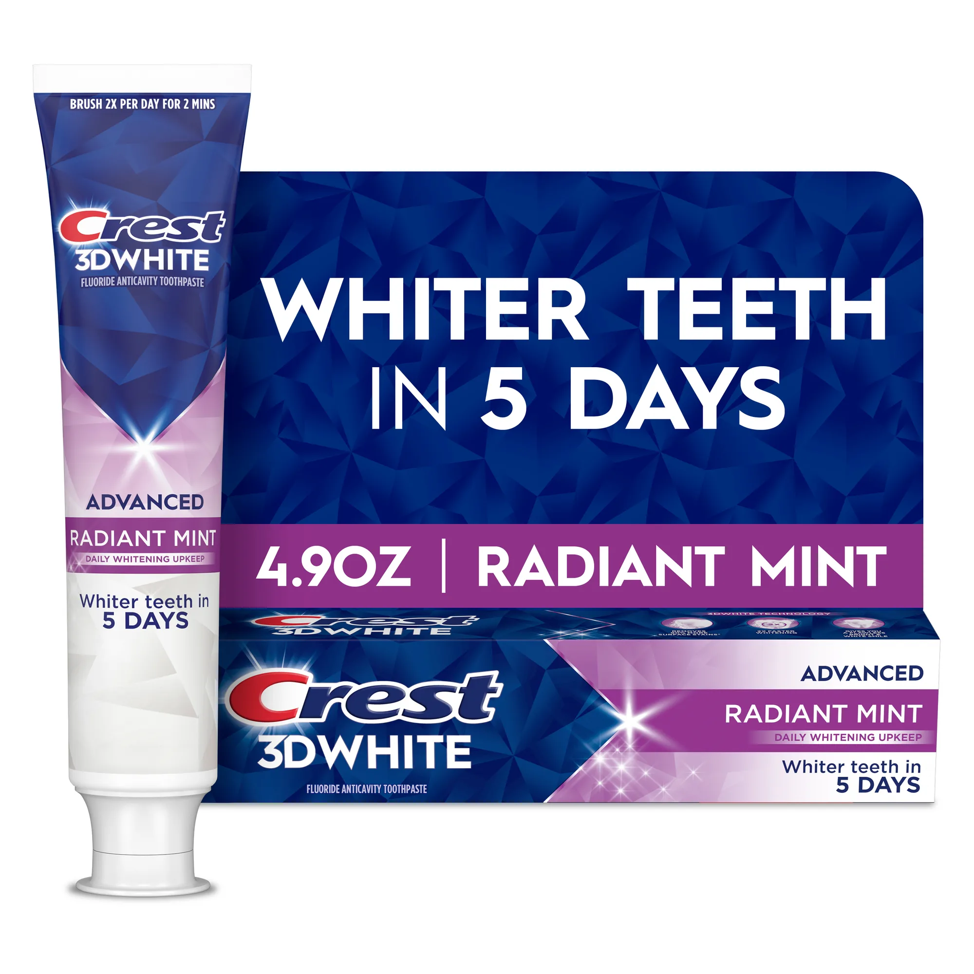 Crest 3DWhite Whitening Toothpaste, Advanced Radiant Mint