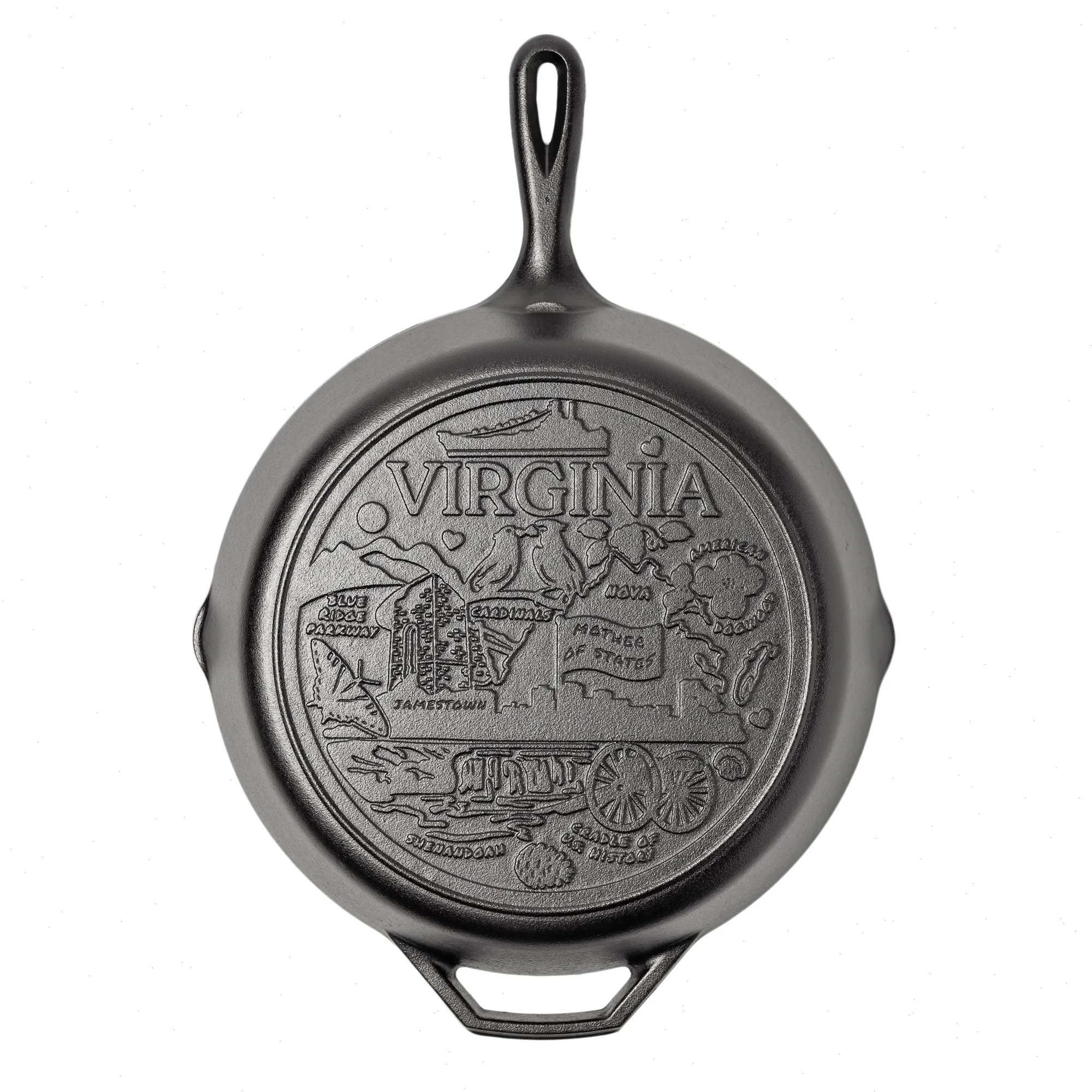 American Road Trip: 12 Inch Seasoned Cast Iron Skillet, Virginia