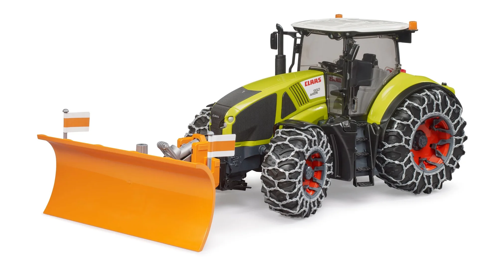 Pflege des Bruder Claas Axion 950 mit Schneeketten