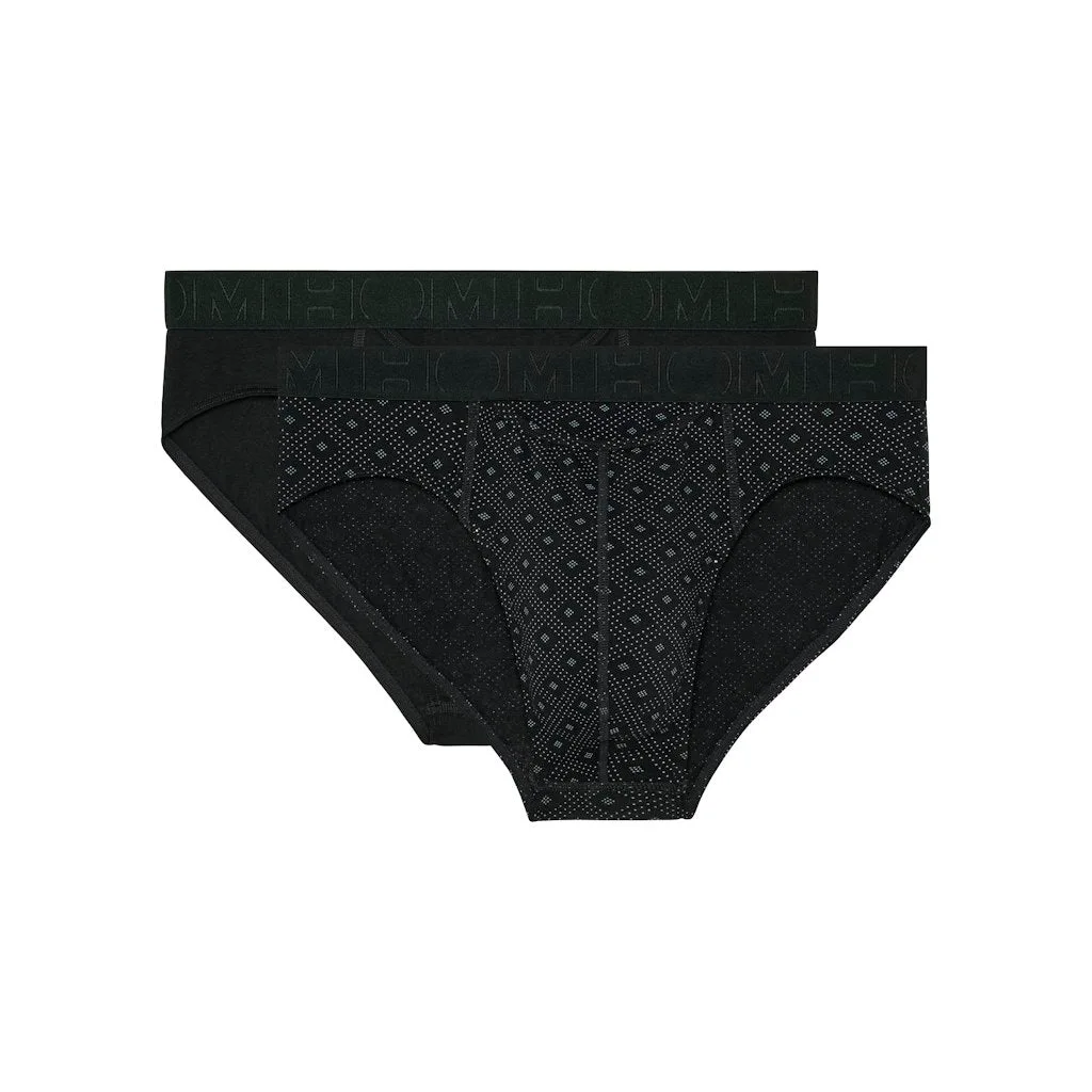 Neels #2 Mini Briefs HO1 2-Pack | Black/Black Print 403103-D042