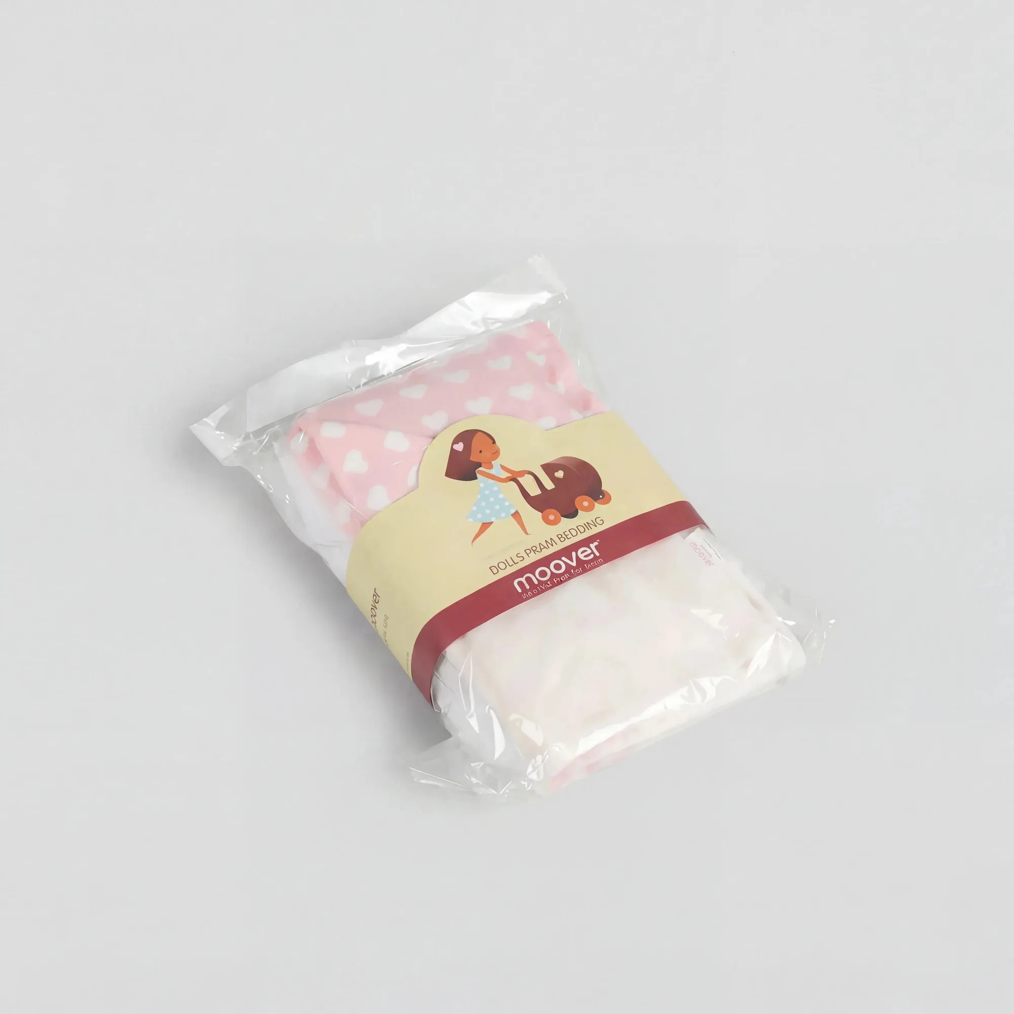 Dolls pram classic bedding set Pink