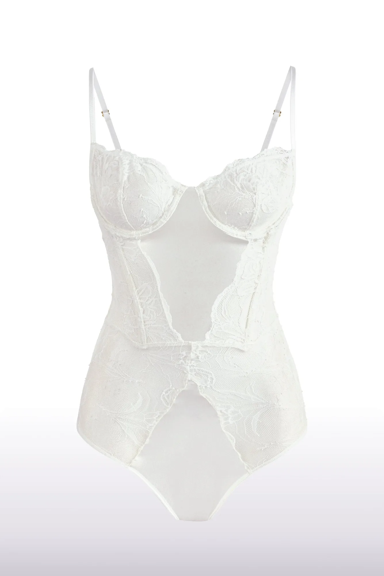Calista Bridal Bodysuit White
