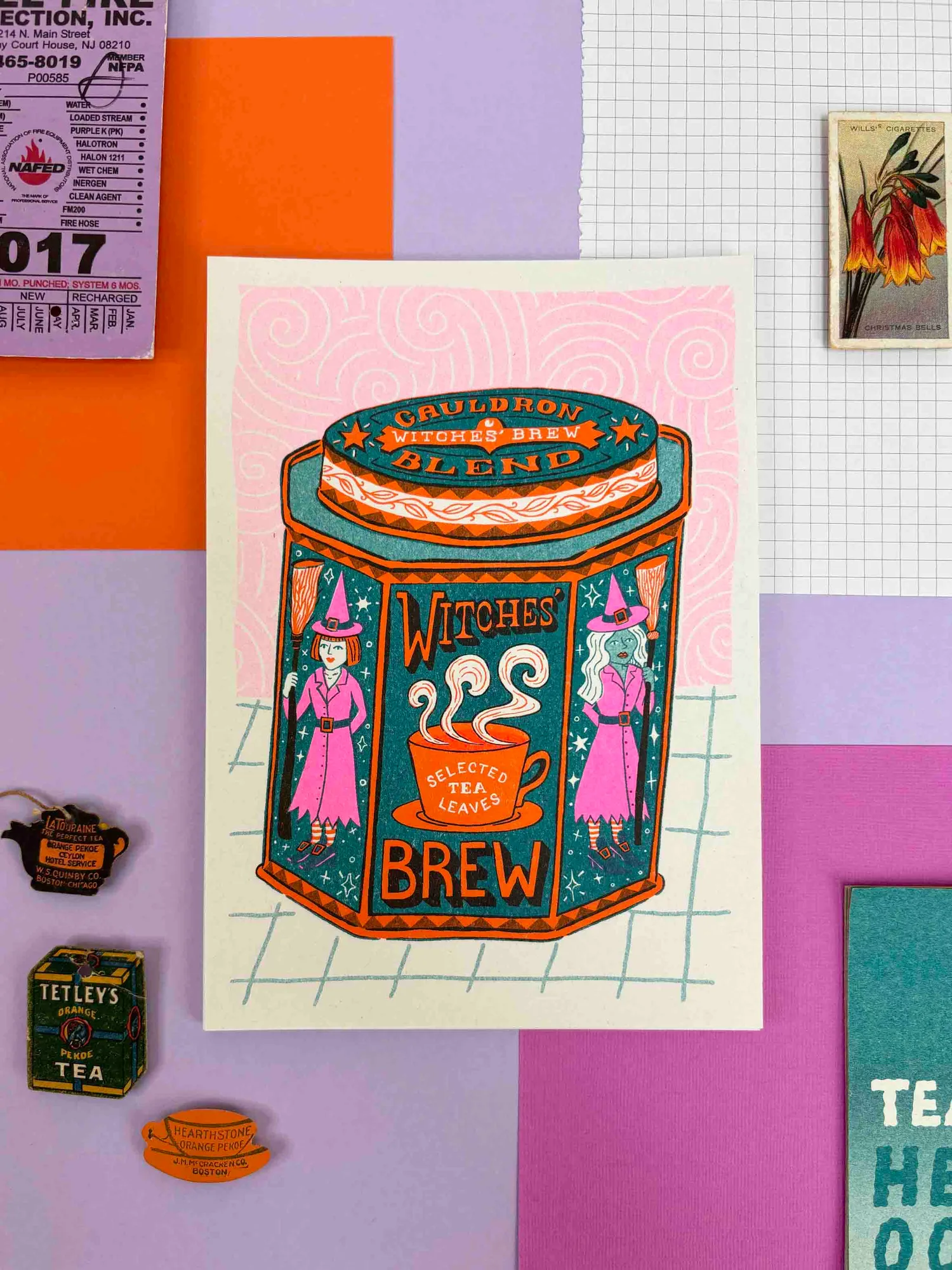 A5 Witches Brew Risograph Print