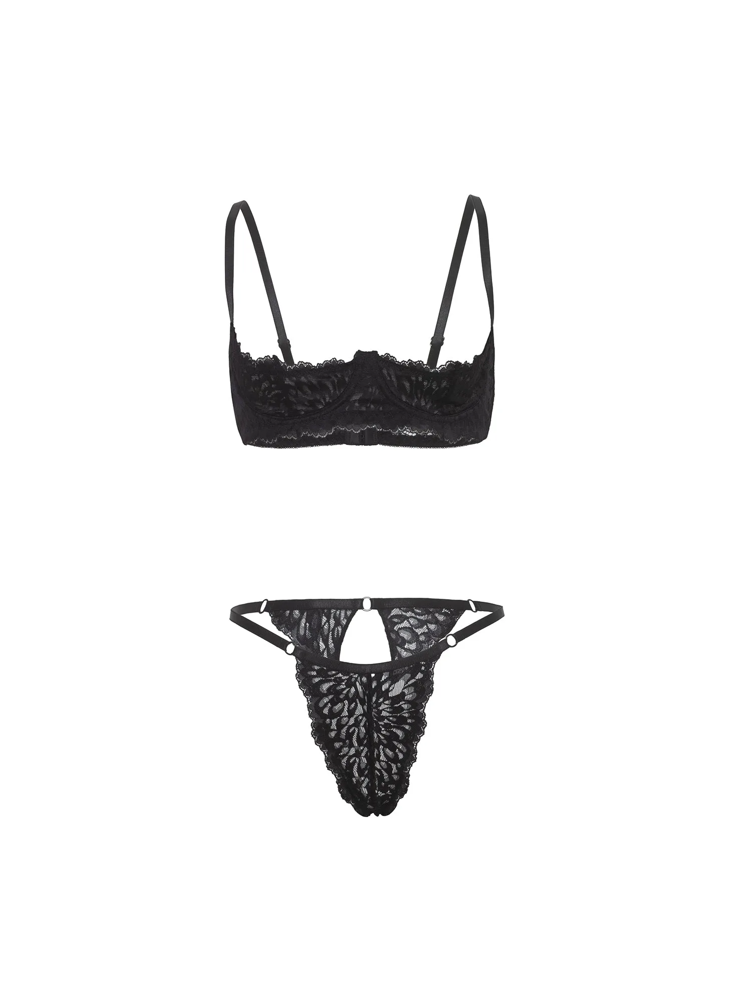 Kara Open Cup Bra Set