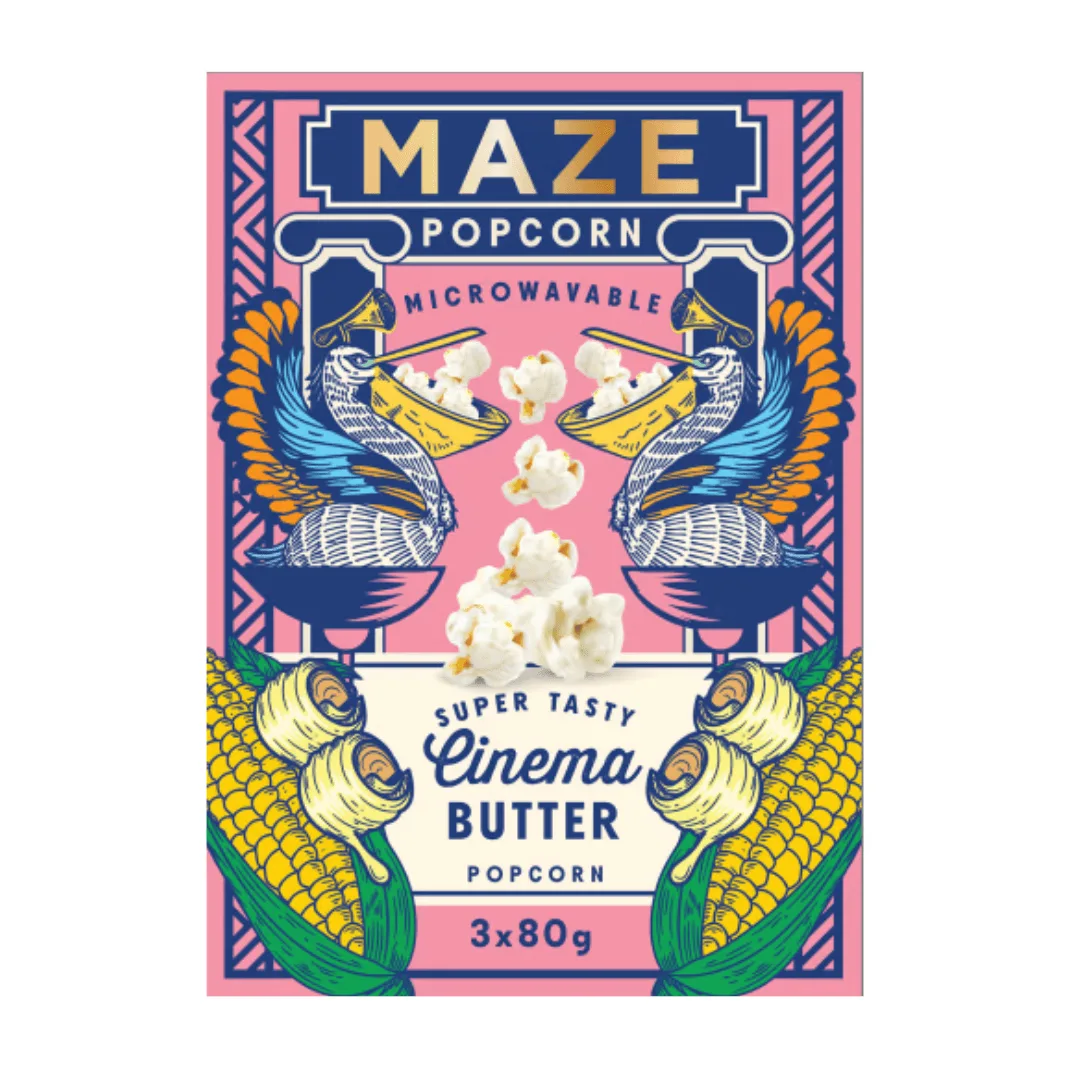 Maze - Cinema Butter Popcorn | 3 x 80 g