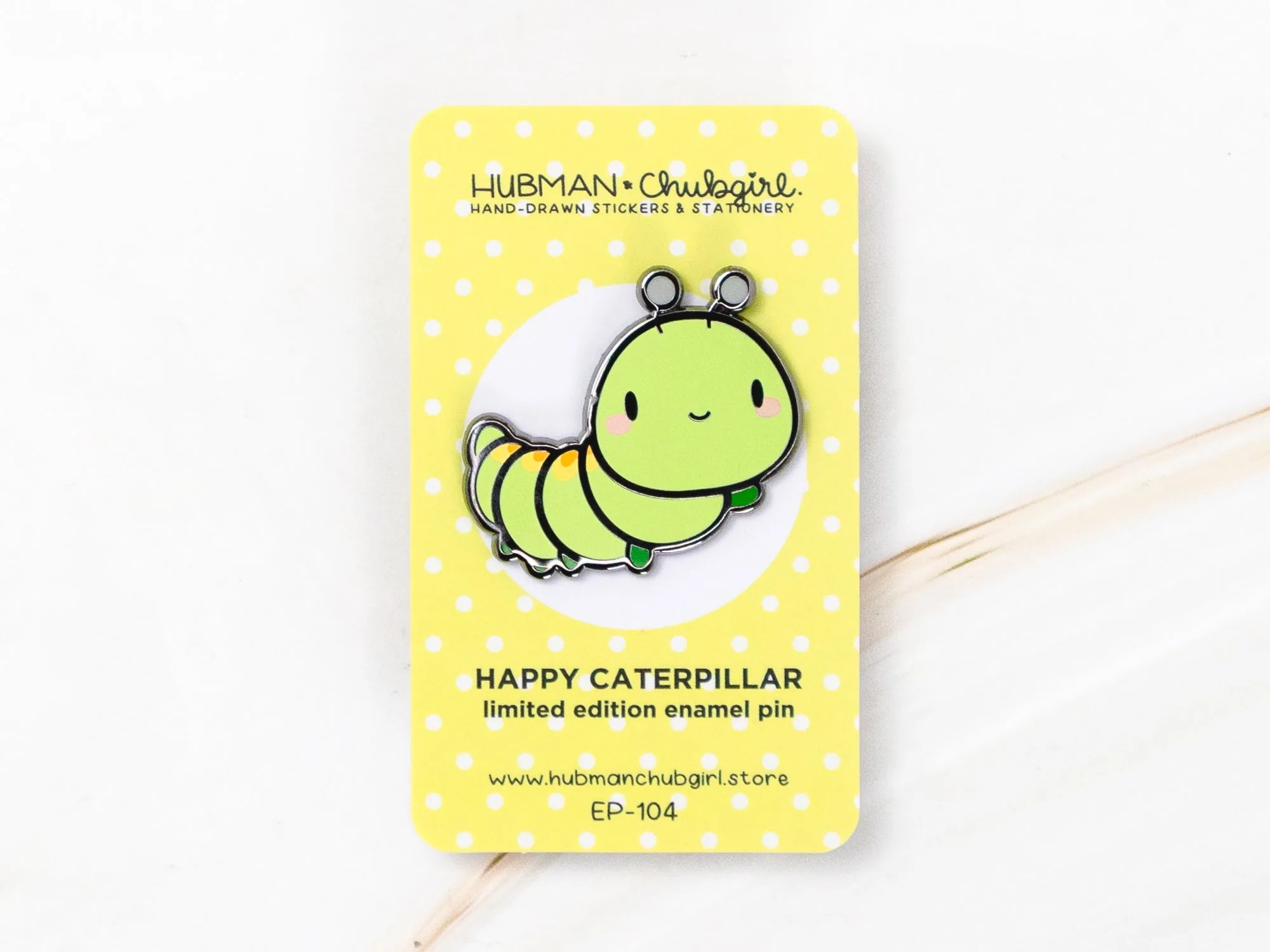 Happy Caterpillar Pin