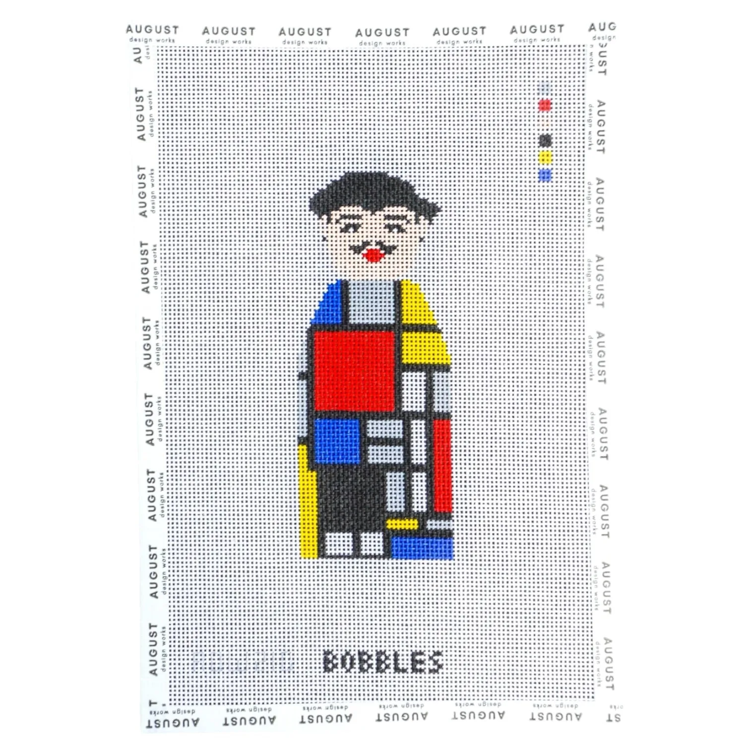 Mondrian Bobble - Needlepoint Canvas