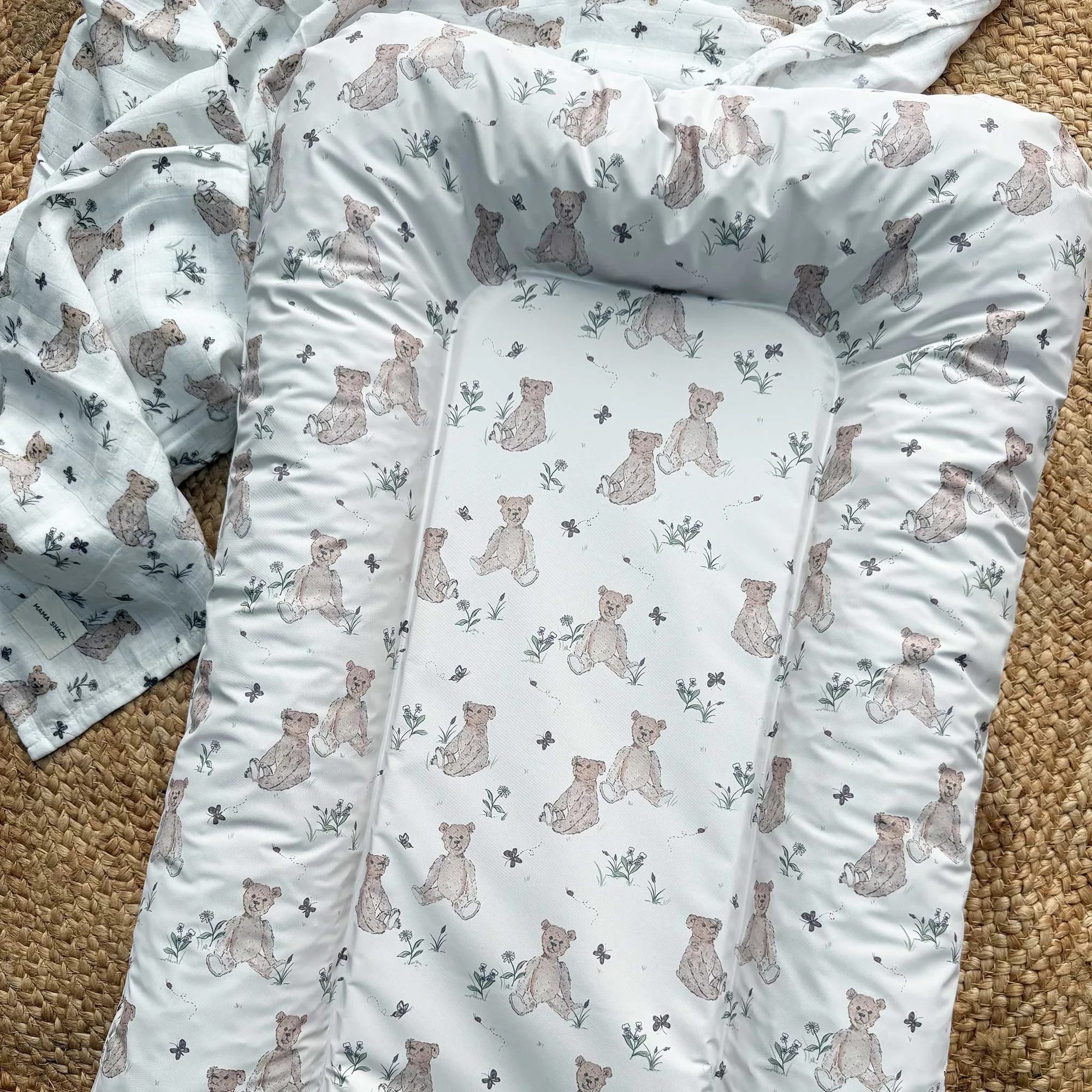 Tappetino cambia pannolini Nest - Orso vintage
