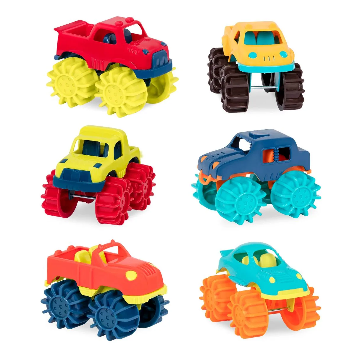 Mini Monster Trucks vs Happy Cruisers: First Vehicles for 1-2