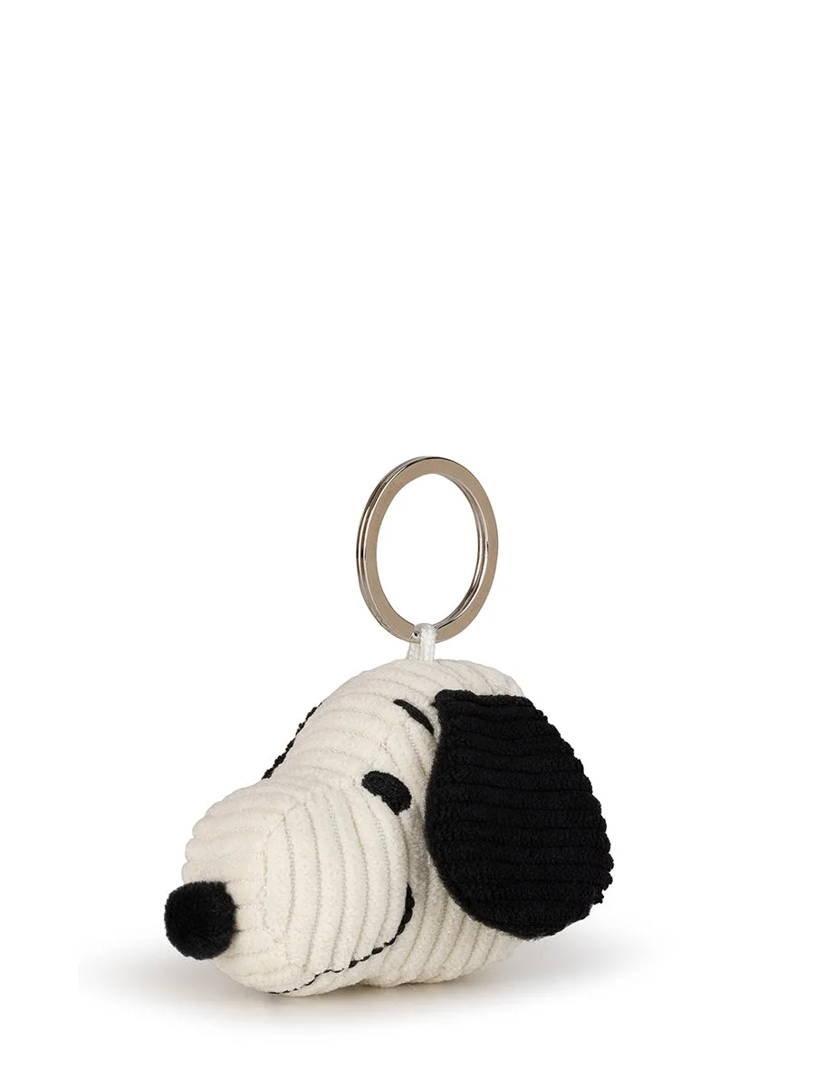 Snoopy Head Corduroy Cream keychain - 4.5 سم - 2 | كريمي