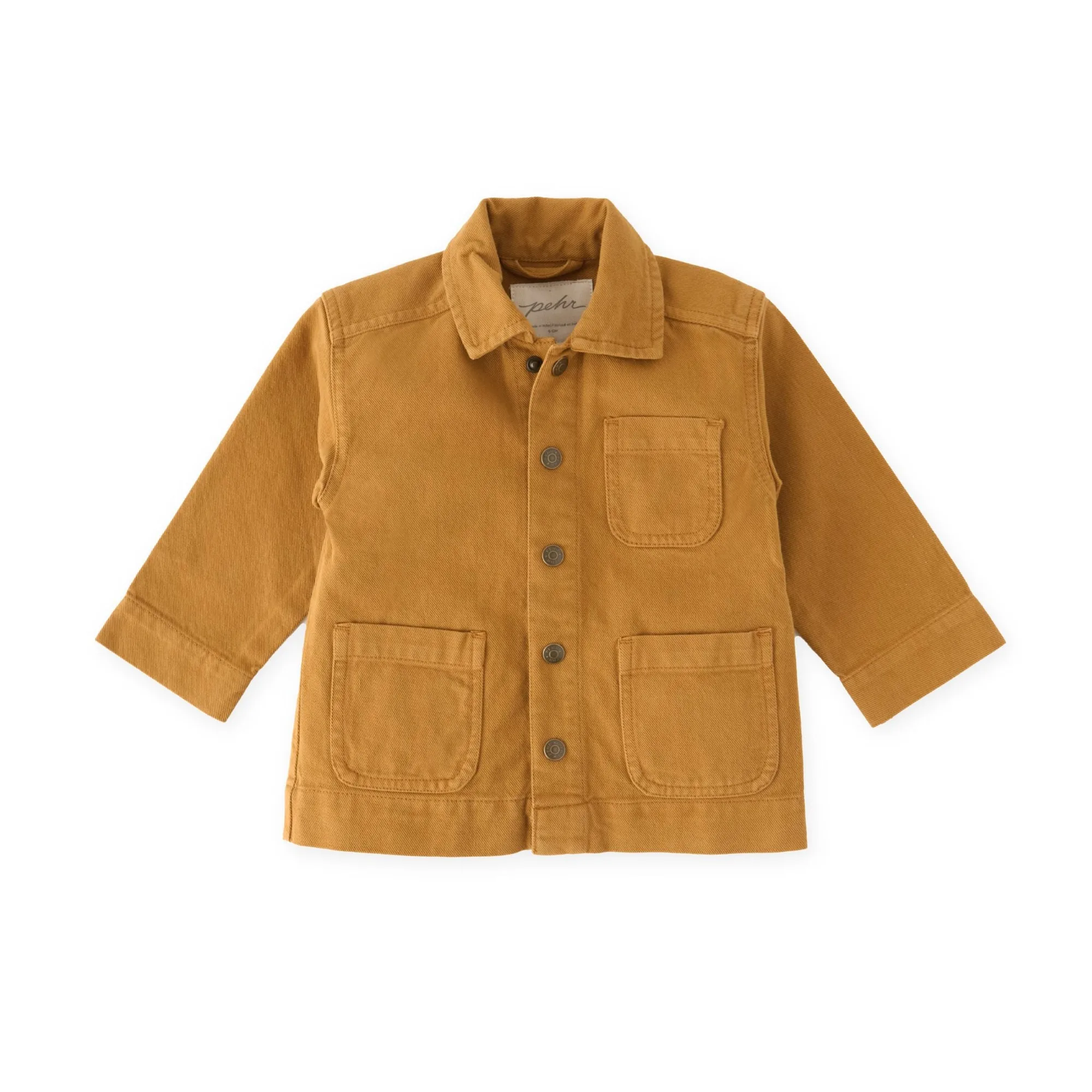 Casaco de Trabalho Toddler em Sarja Vintage - Caramelo