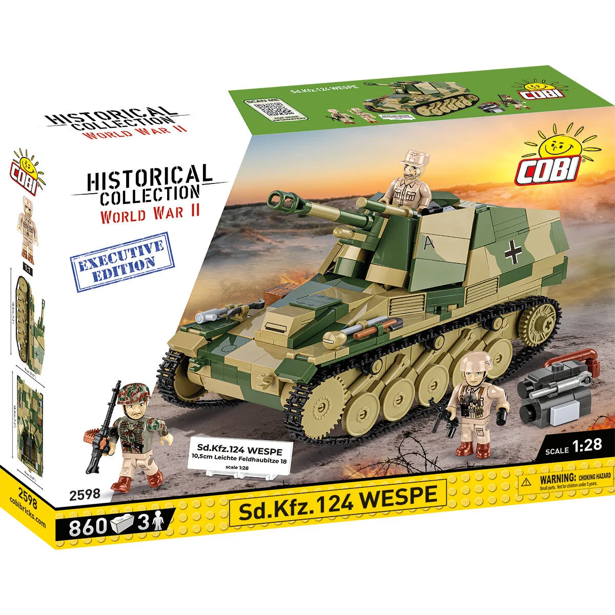 مجموعة COBI EXECUTIVE EDITION SD.KFZ.124 Wespe ذاتية الدفع: #2598