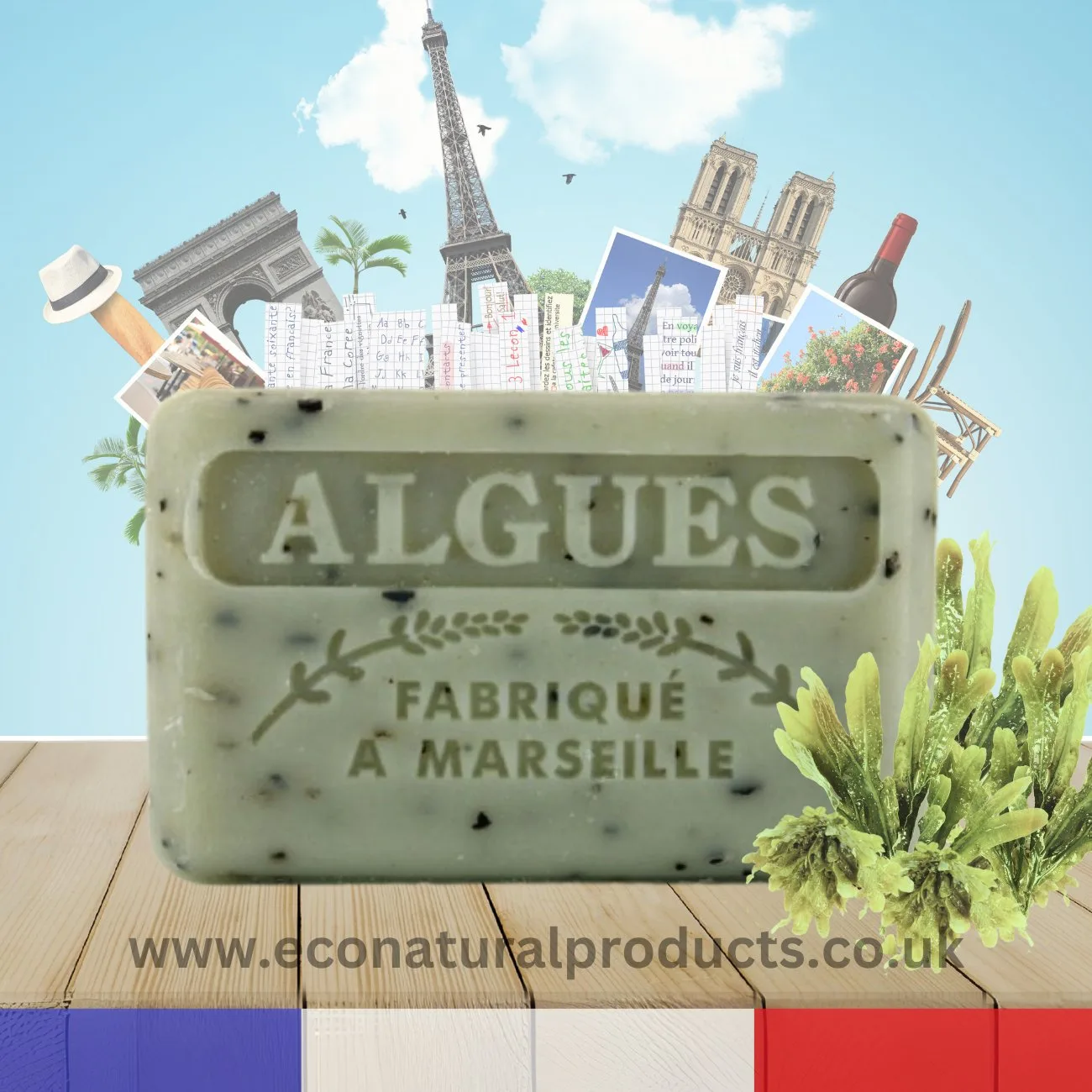 French Marseille Soap Algue (Seaweed) 125g