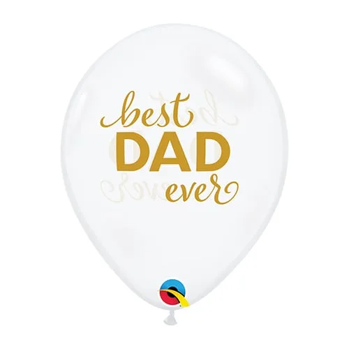 Globo de látex helio Qualatex Simply Best Dad Ever 28 cm / 11 pulgadas
