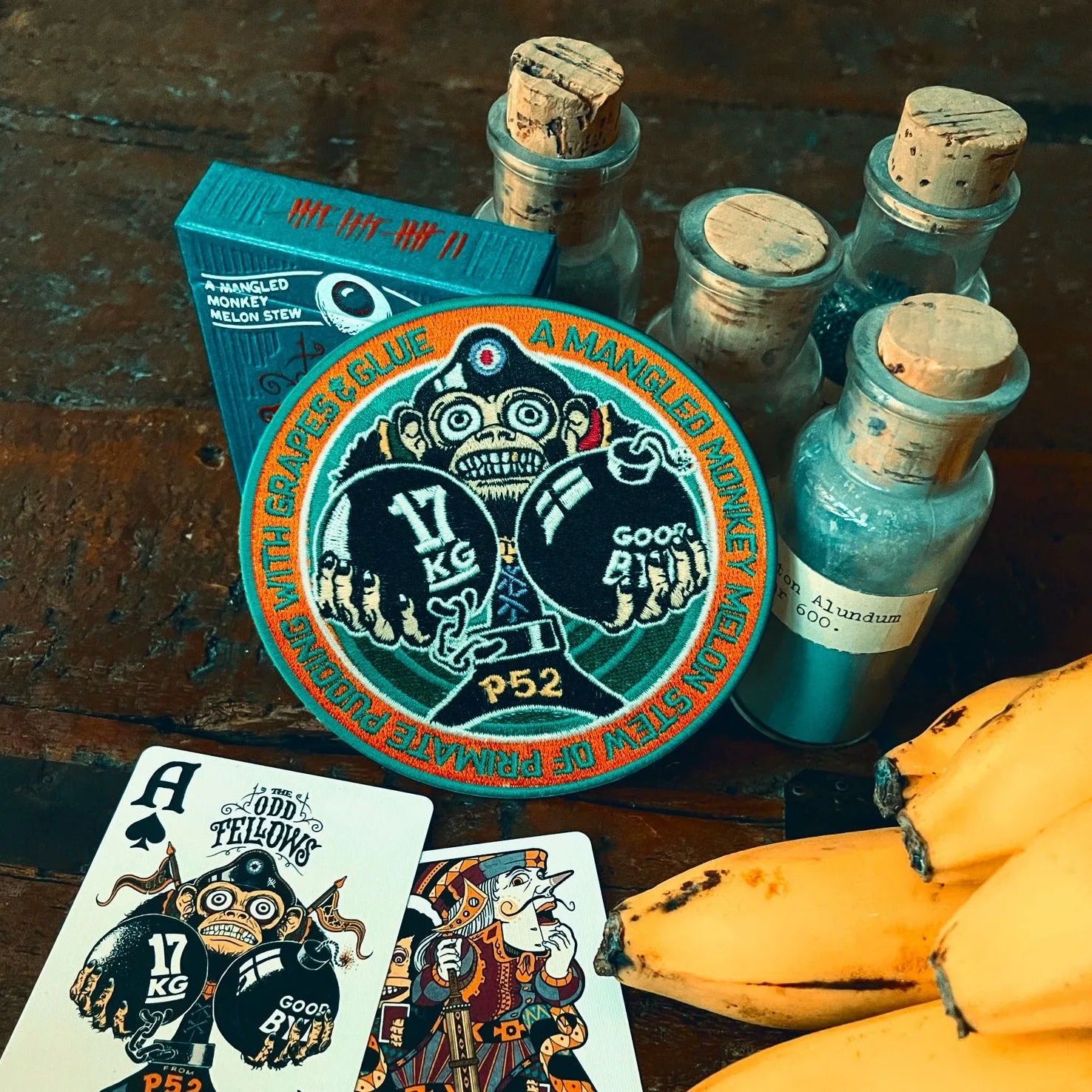 Odd Fellows: haftowana naszywka Brass Monkey