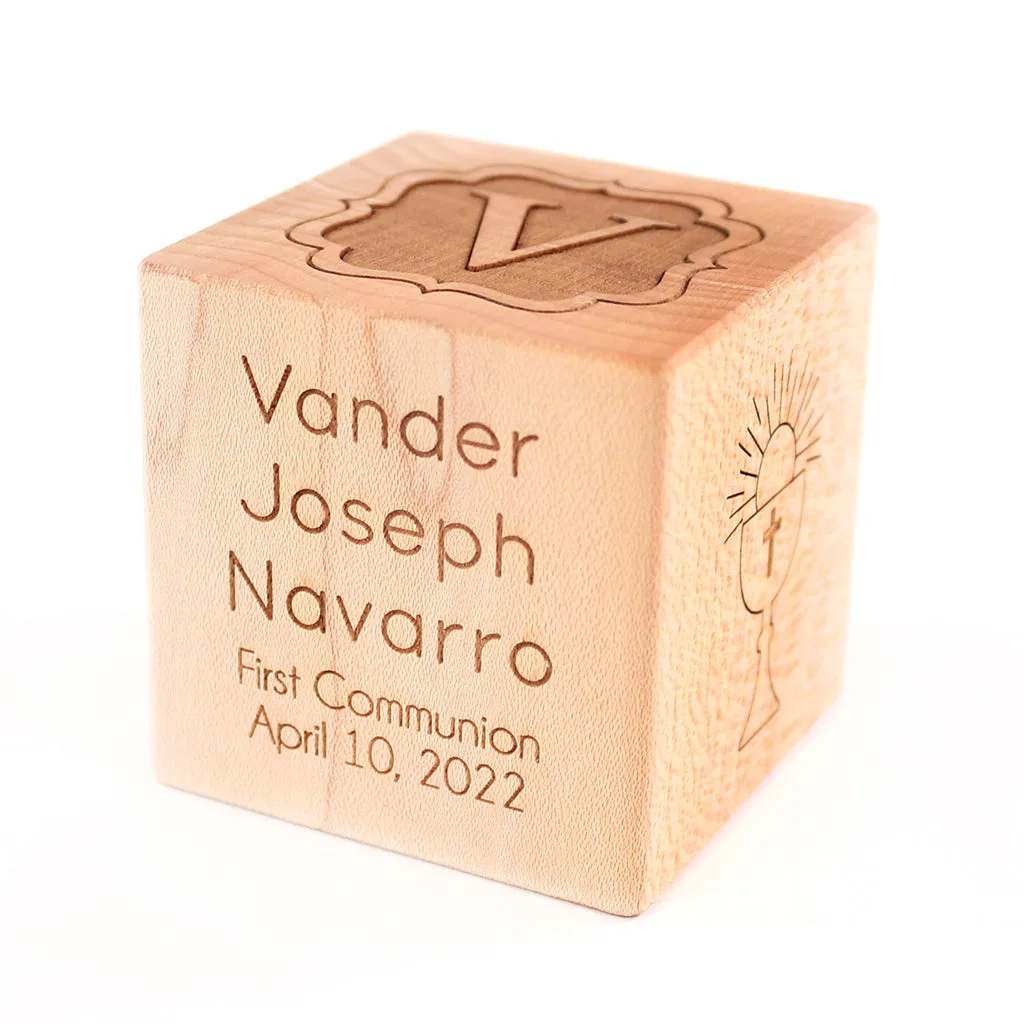 Wedding Keepsake Block vs First Communion Block