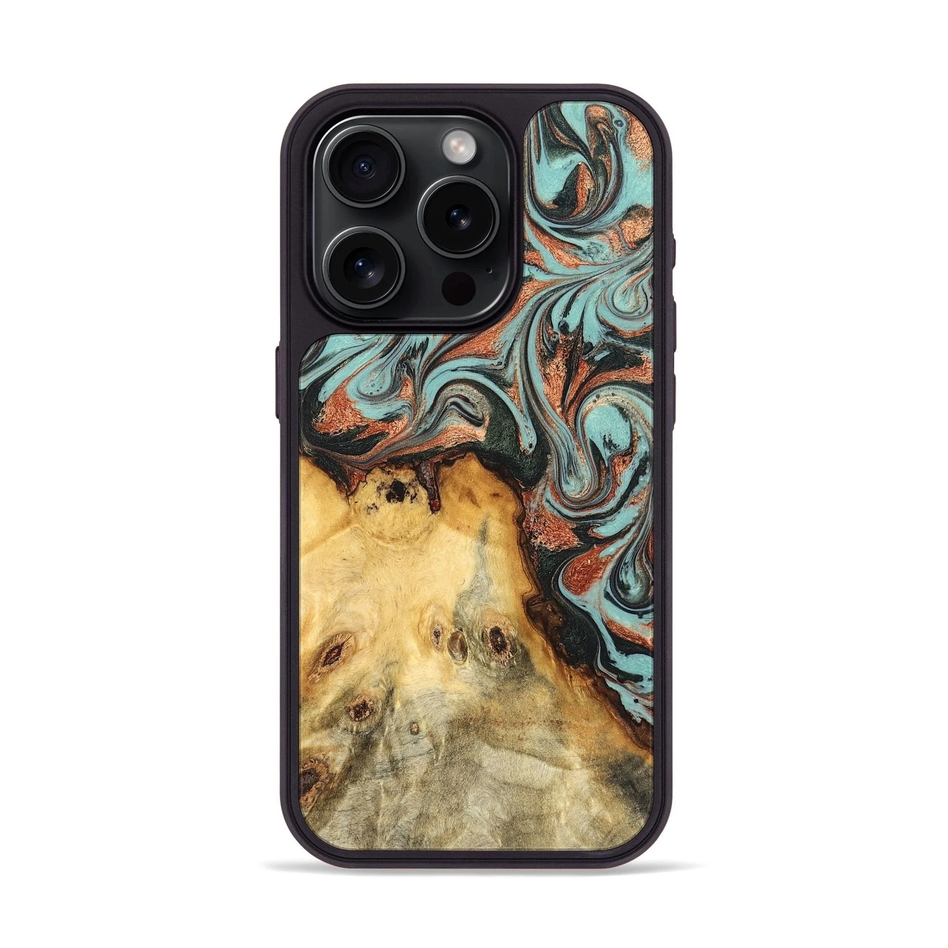 iPhone 15 Pro Wood Phone Case - Glenda (Green, 823457)