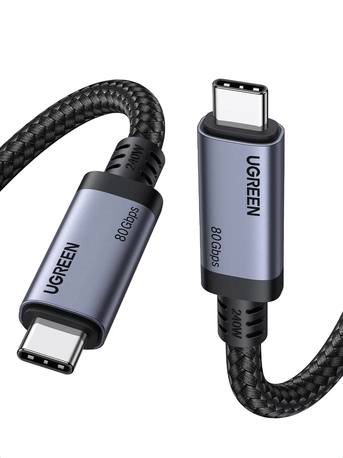 UGREEN كابل USB-C Gen4 بقدرة 240 واط (80Gbps ، USB 4.0 ، 16K/8K 60Hz)