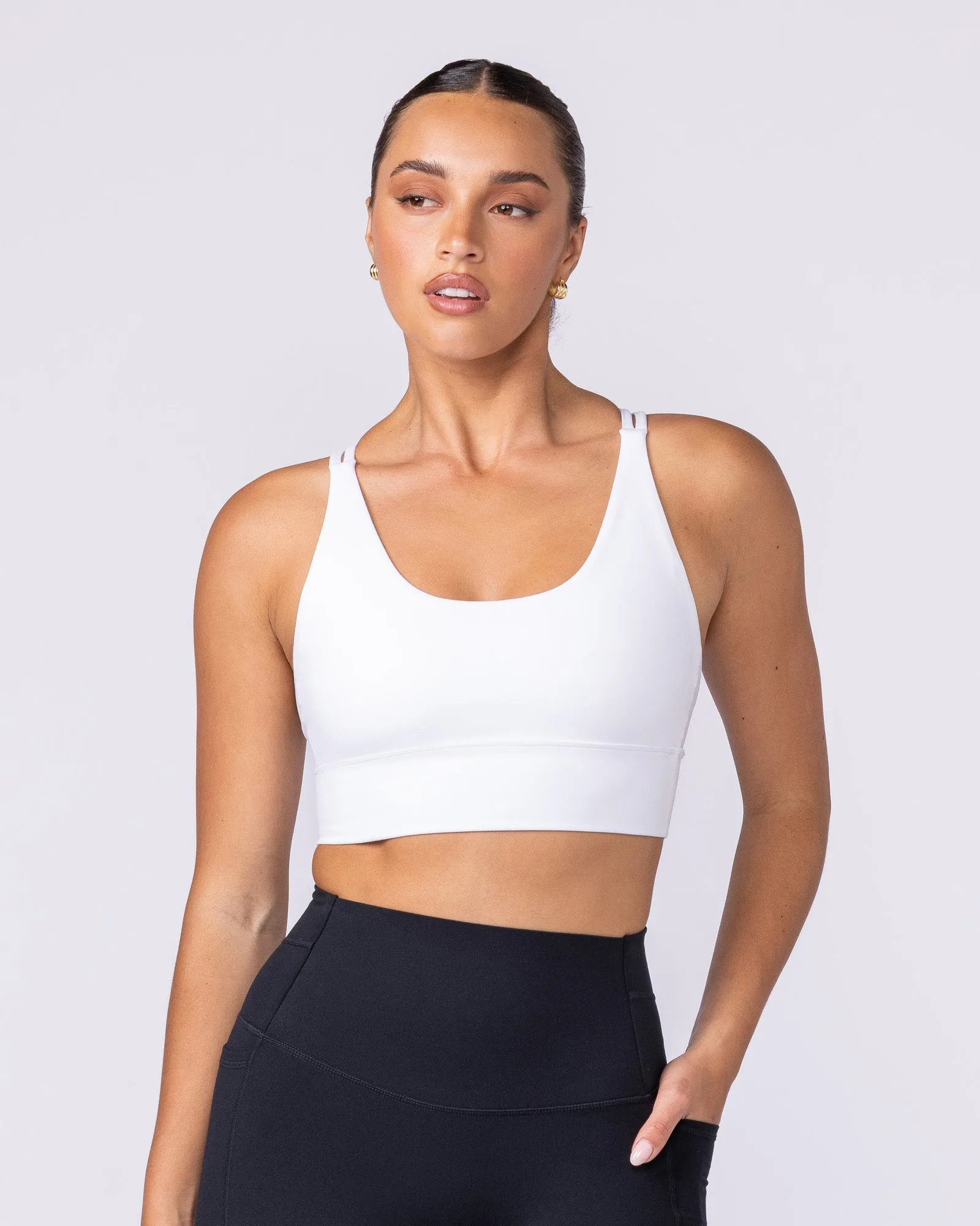 Dash Longline Bra - White