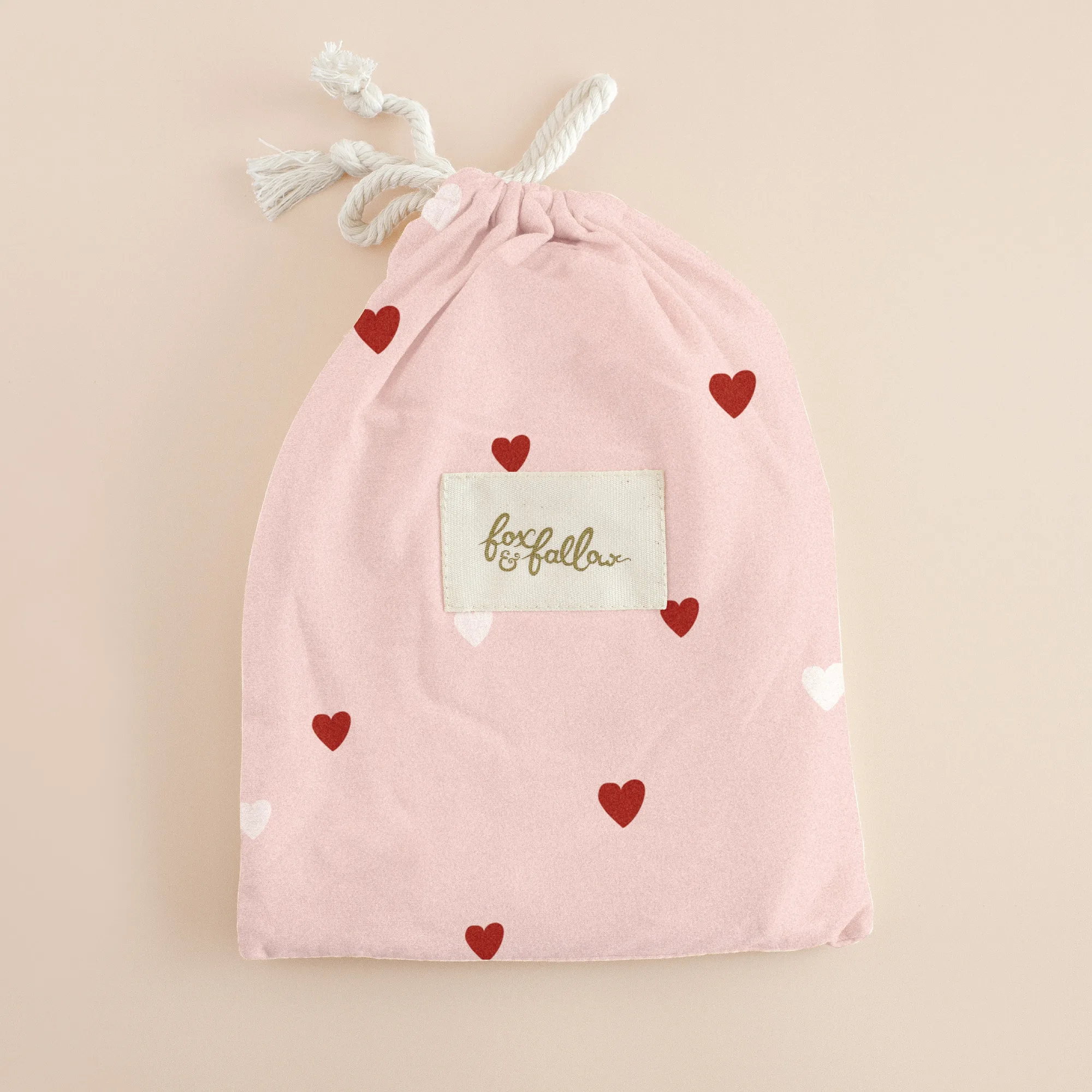 Drap housse biologique Little Hearts