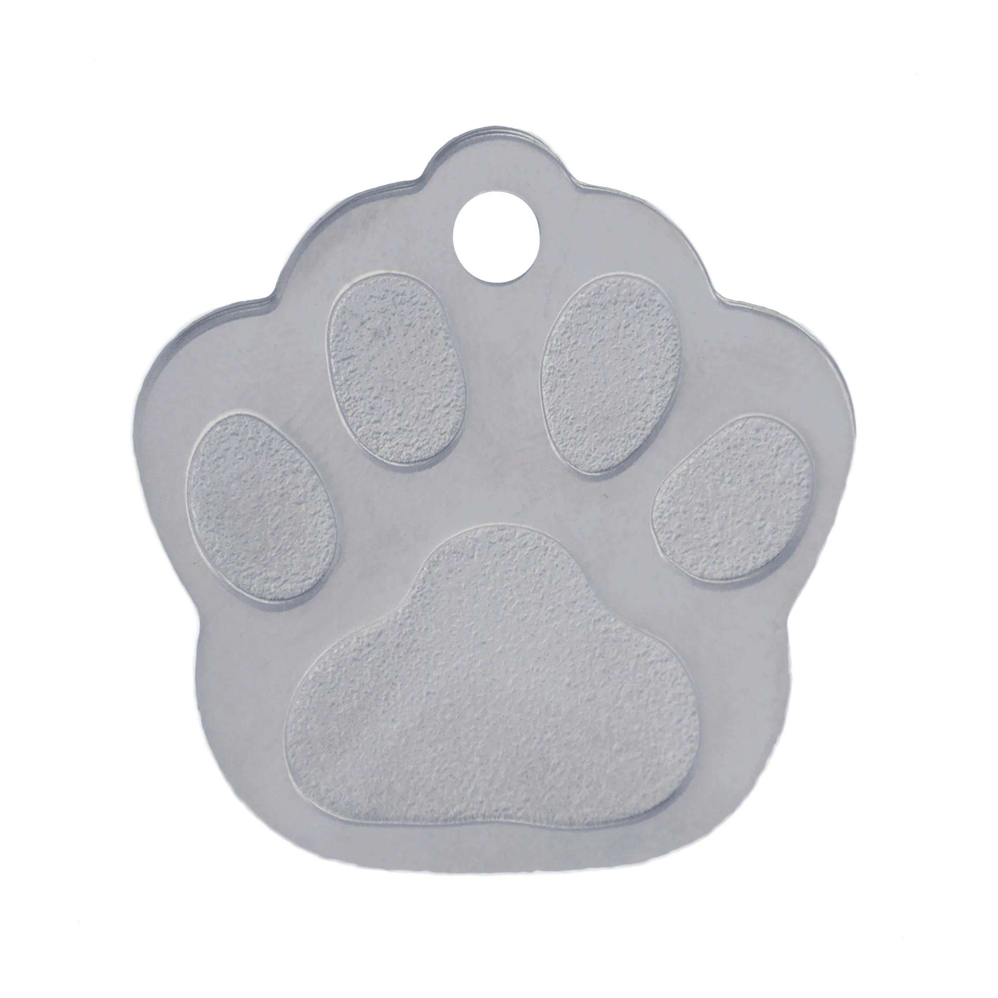 Stainless Steel Paw Print Pet ID Tags