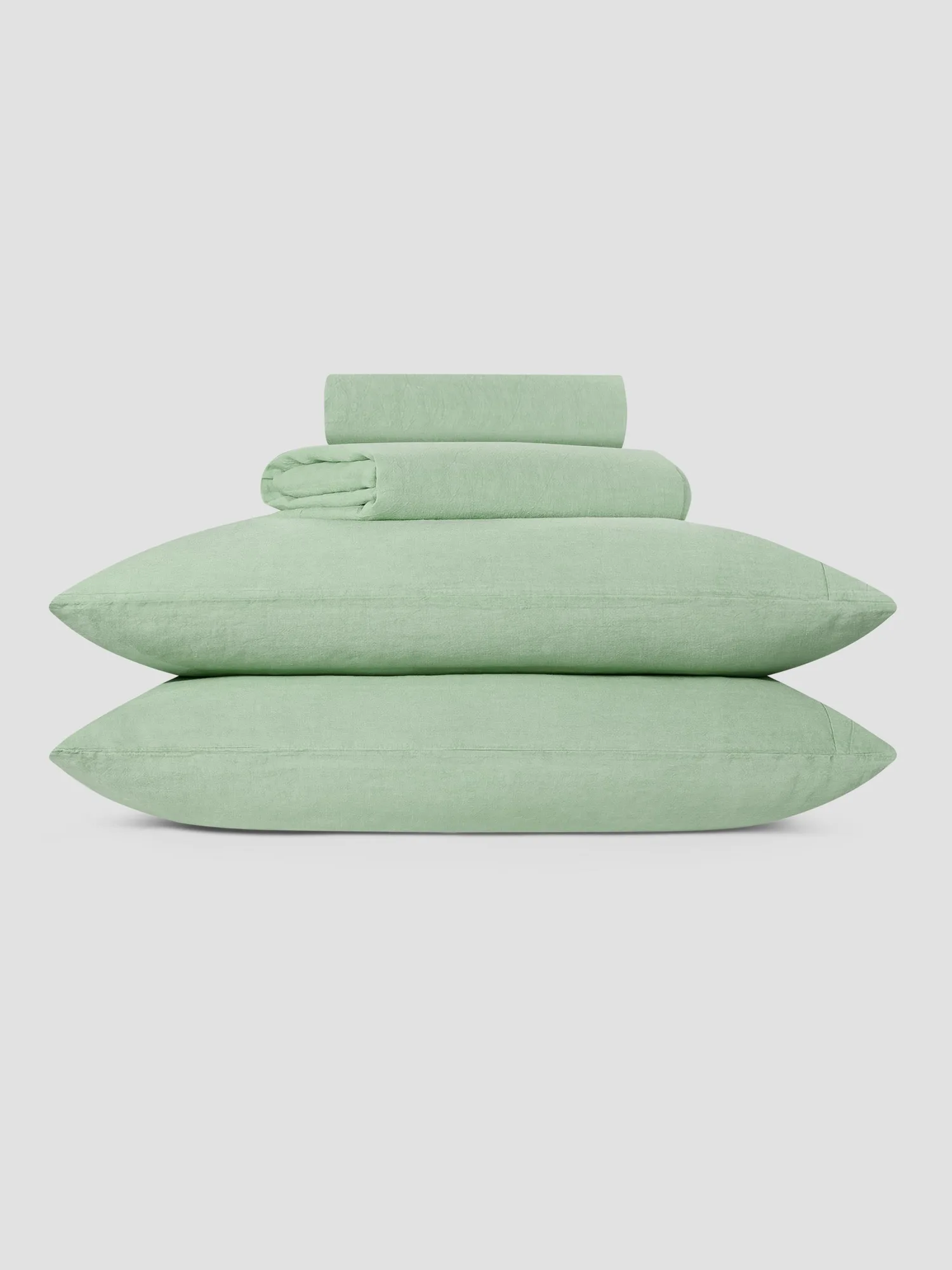 Sage Green Linen Blend Sheet Set