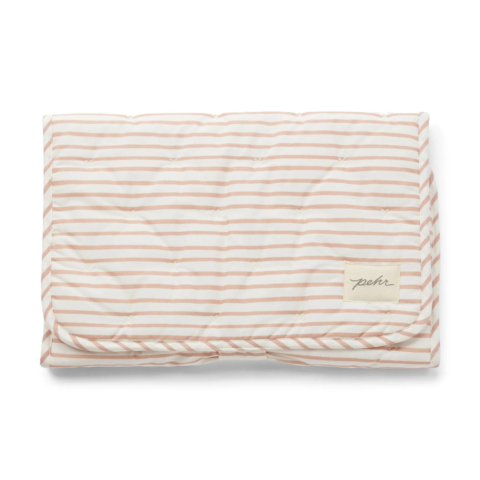 Striped On the Go Portable Changing Pad - Stripes Away Rose Pink