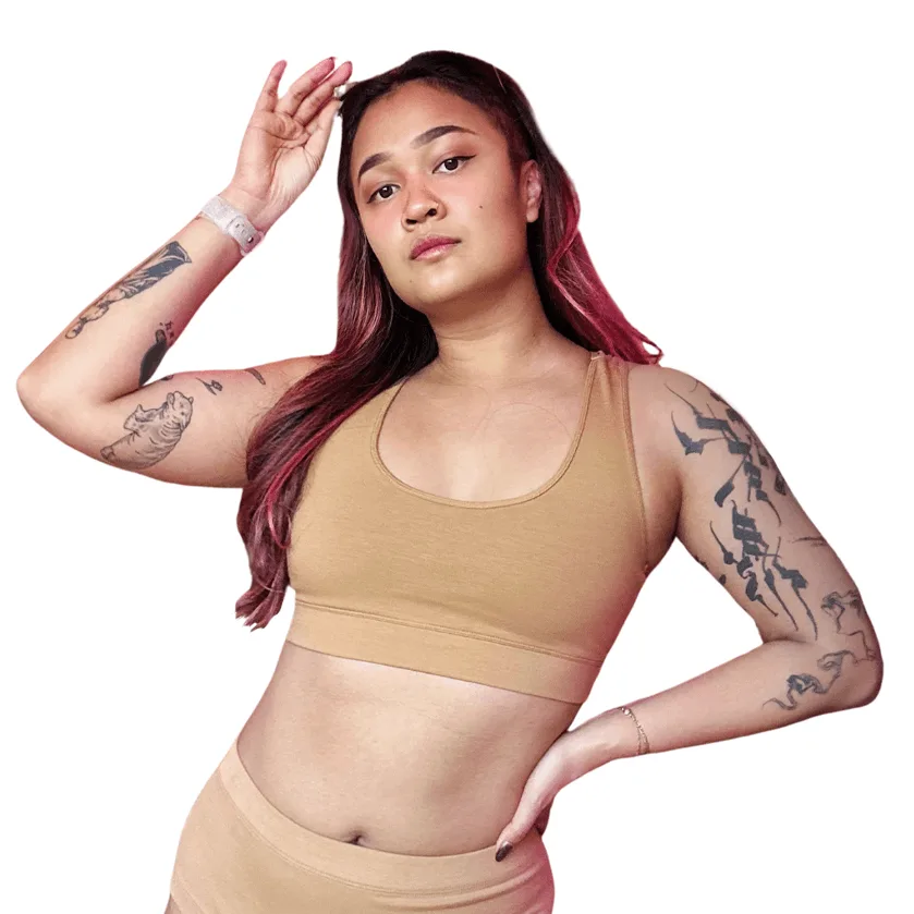 Racerback-Bralettes für aktive Tage stylen
