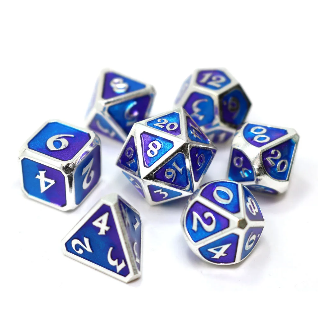 Mythica Spellbinder Nightfall vs Platinum Emerald: Metal Dice Compared