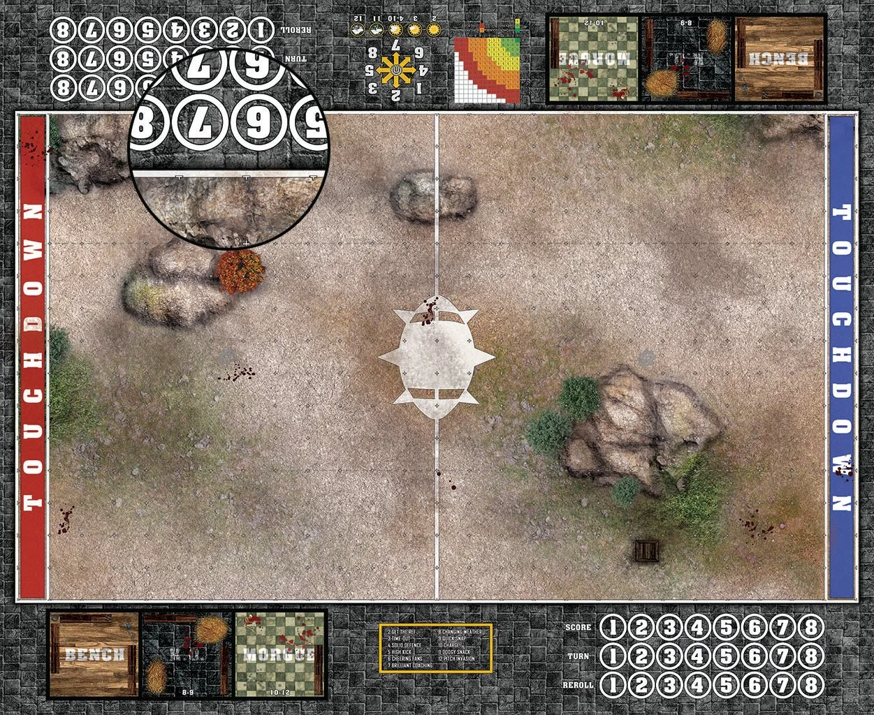 Mats by Mars: Hellenic Plateau Fantasy Football Play Mat / Pitch