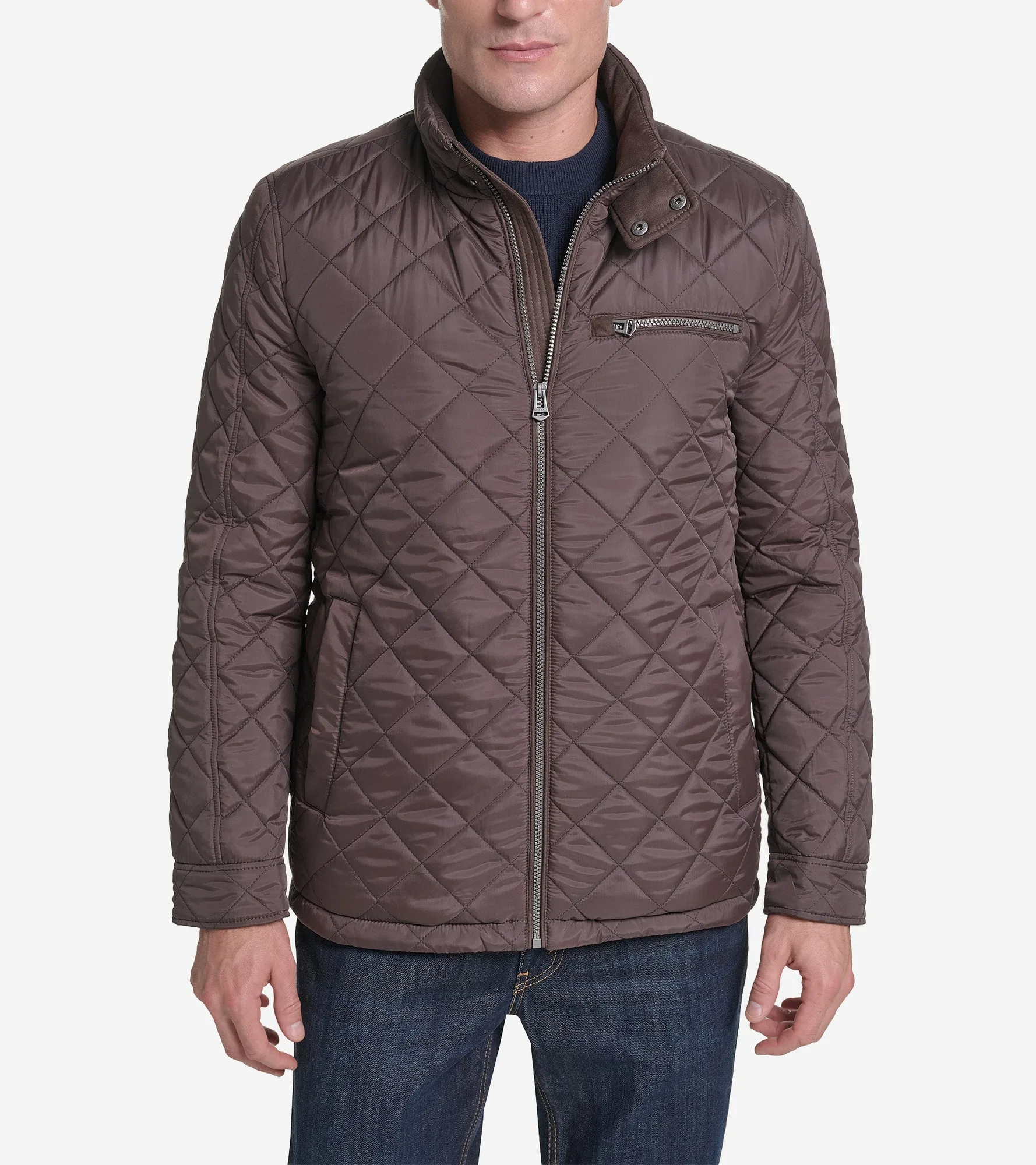 Chaqueta acolchada de hombre con forro de sherpa sintético