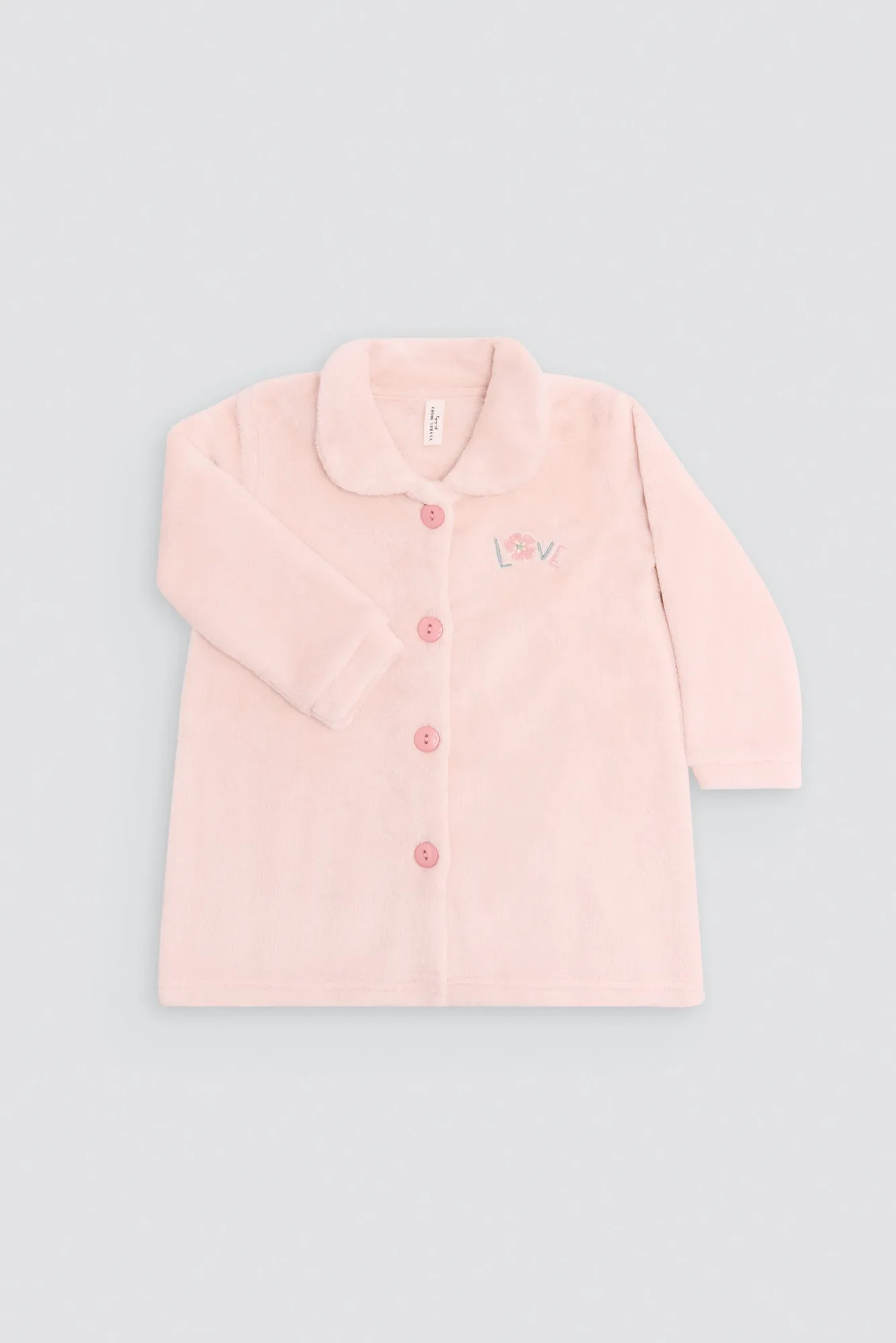 Batín bebé pelo suave rosa