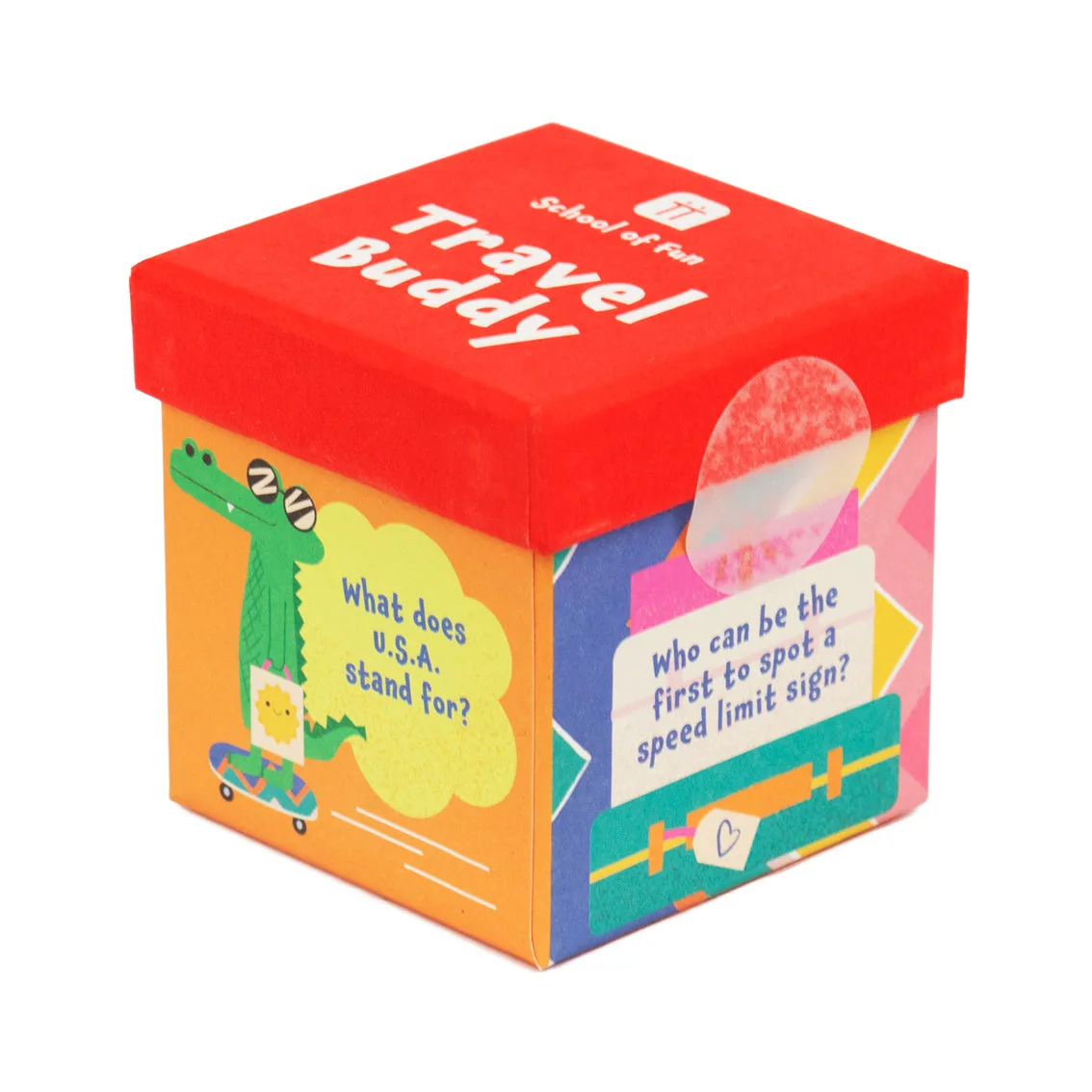 School of Fun Kinderspel - Travel Buddy Trivia Doos