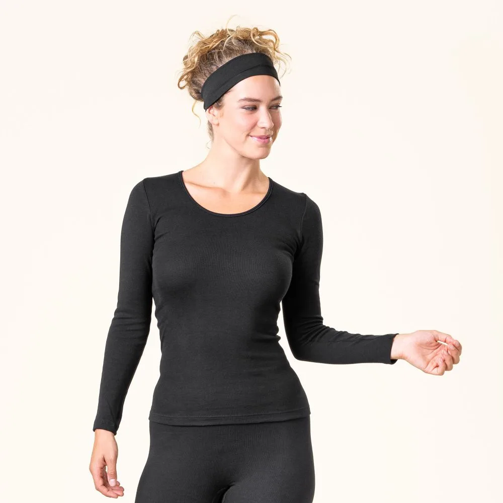 Women's Long Sleeve Baselayer - 100% Organic Cotton