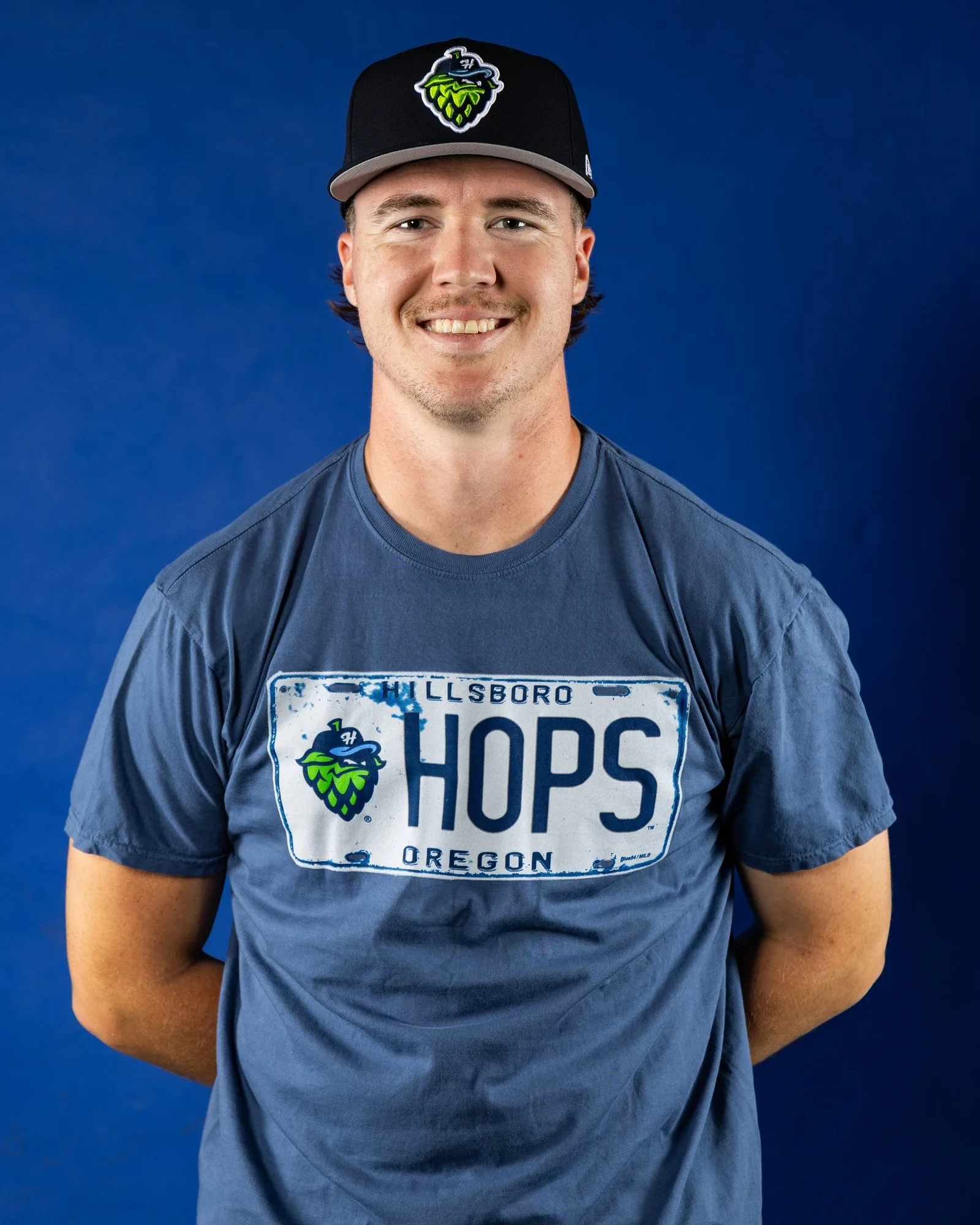 Blue84 License Plate T-Shirt, Hillsboro Hops