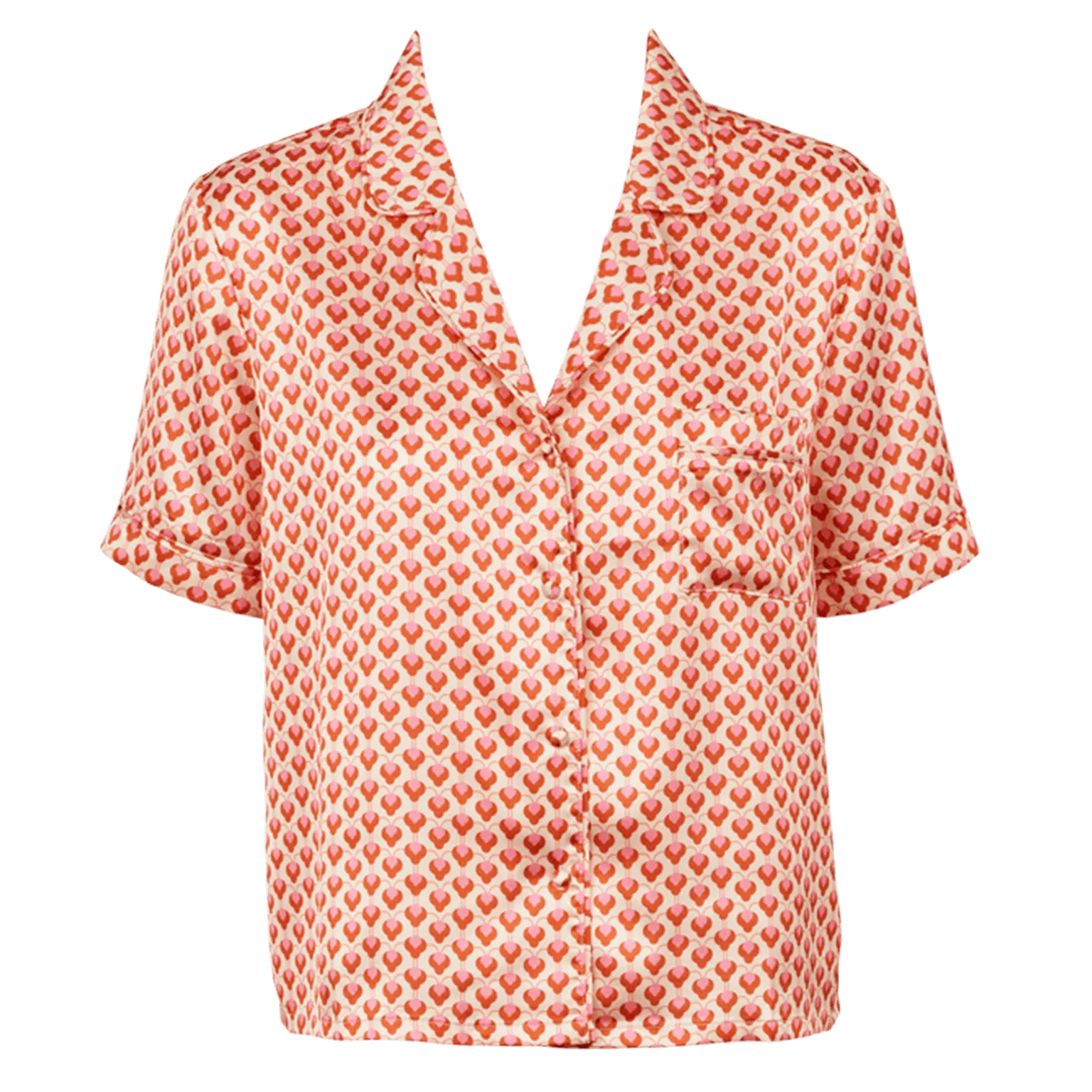 Frida shirt - Ivory w rose